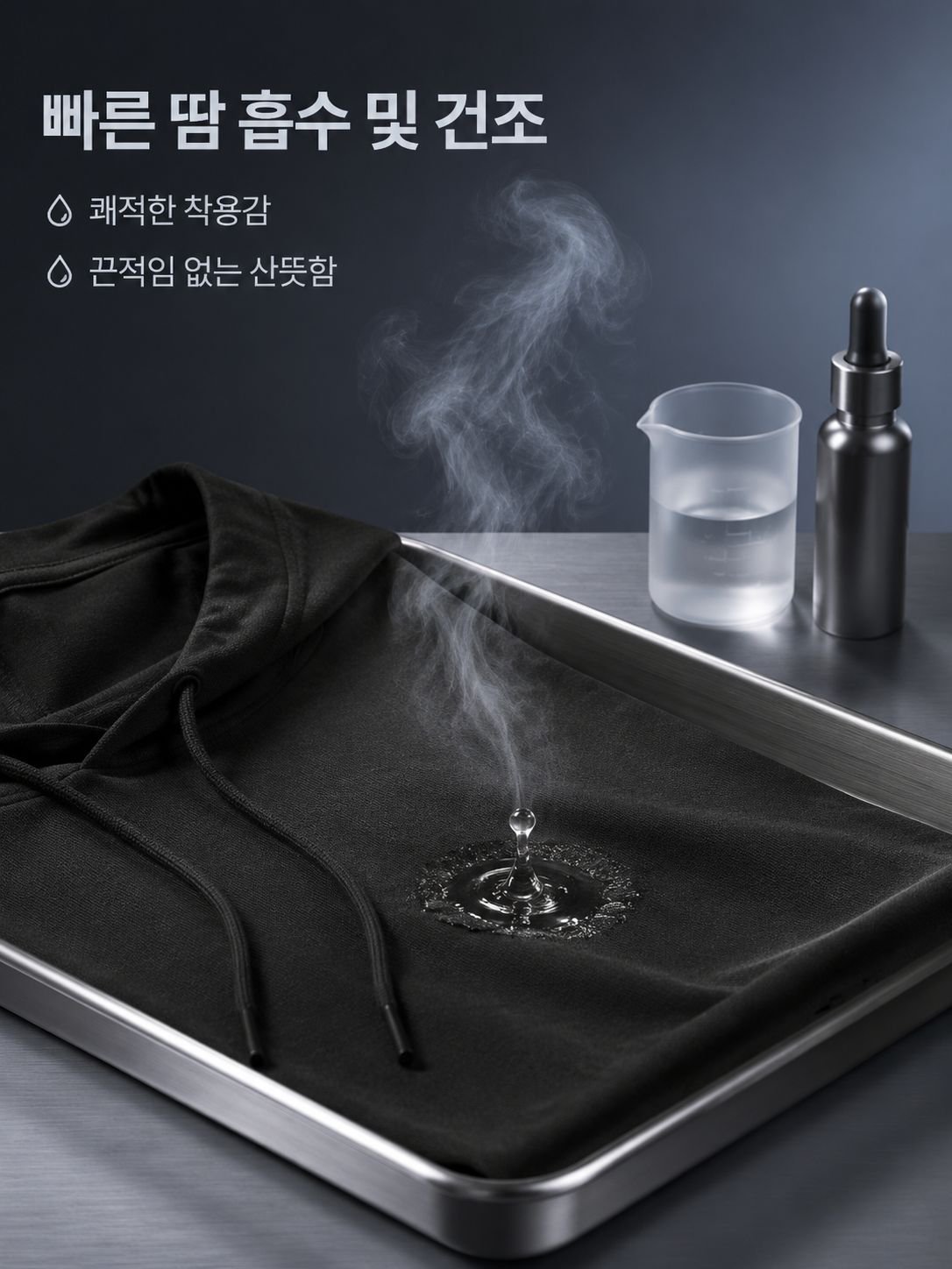 여름용 쿨링감 빠른 건조 후드티