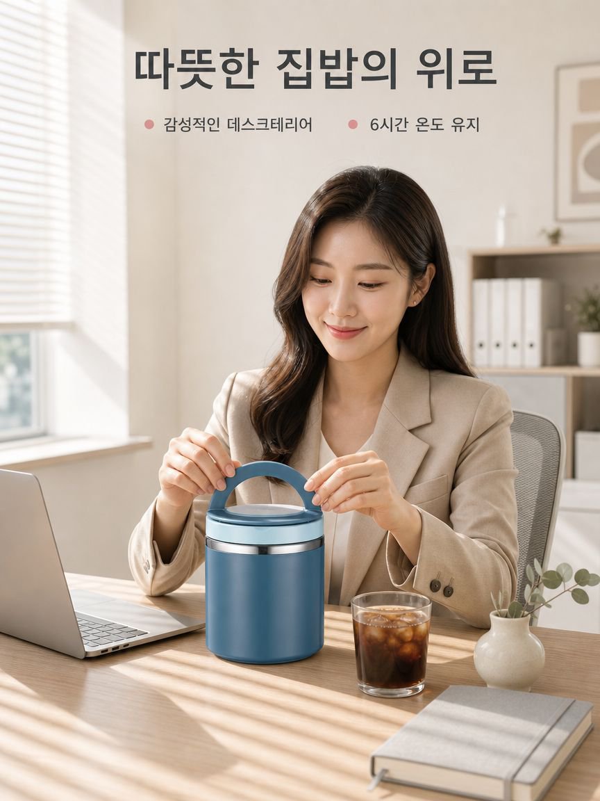 다층 대용량 휴대용 보온 도시락