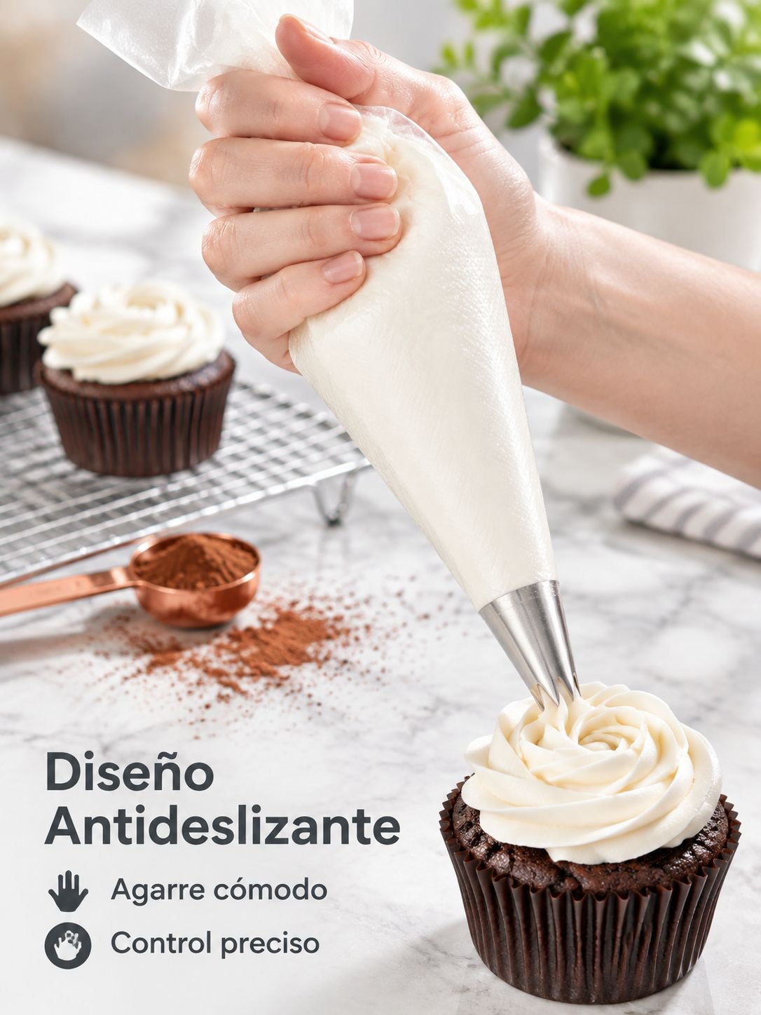Kit de 100 mangas pasteleras desechables reforzadas para repostería en casa