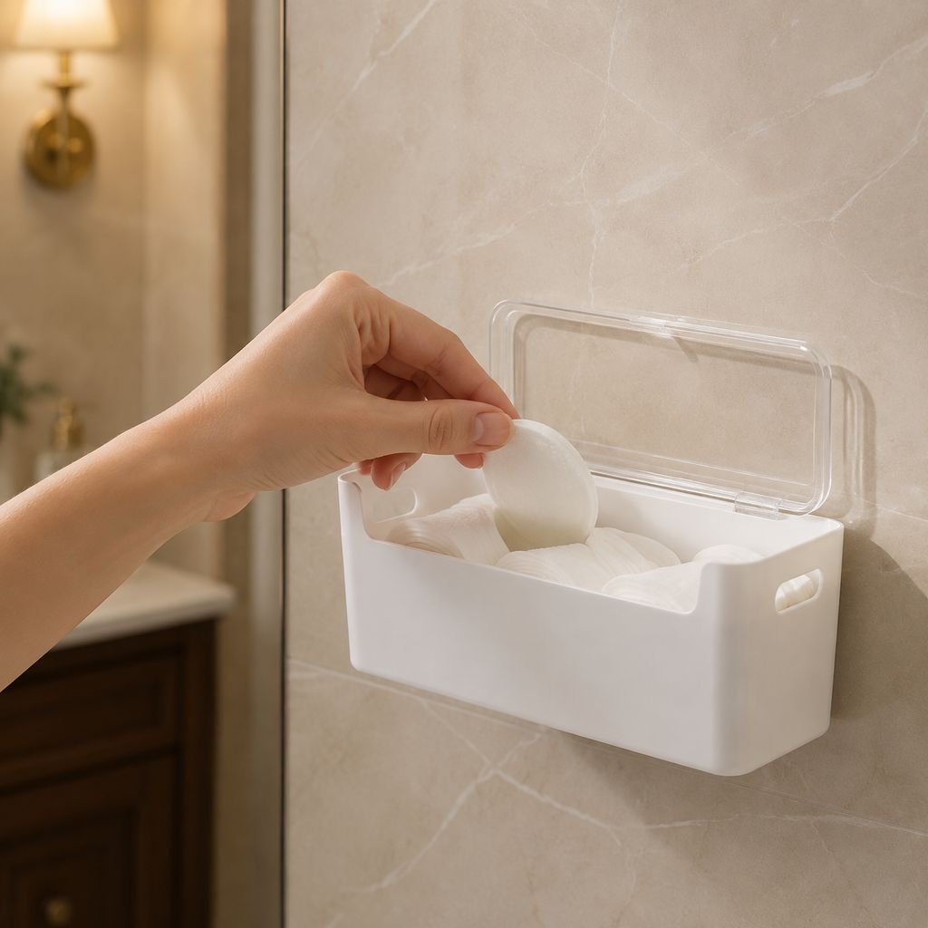 Simple Wall-mounted Storage Box for Bathroom