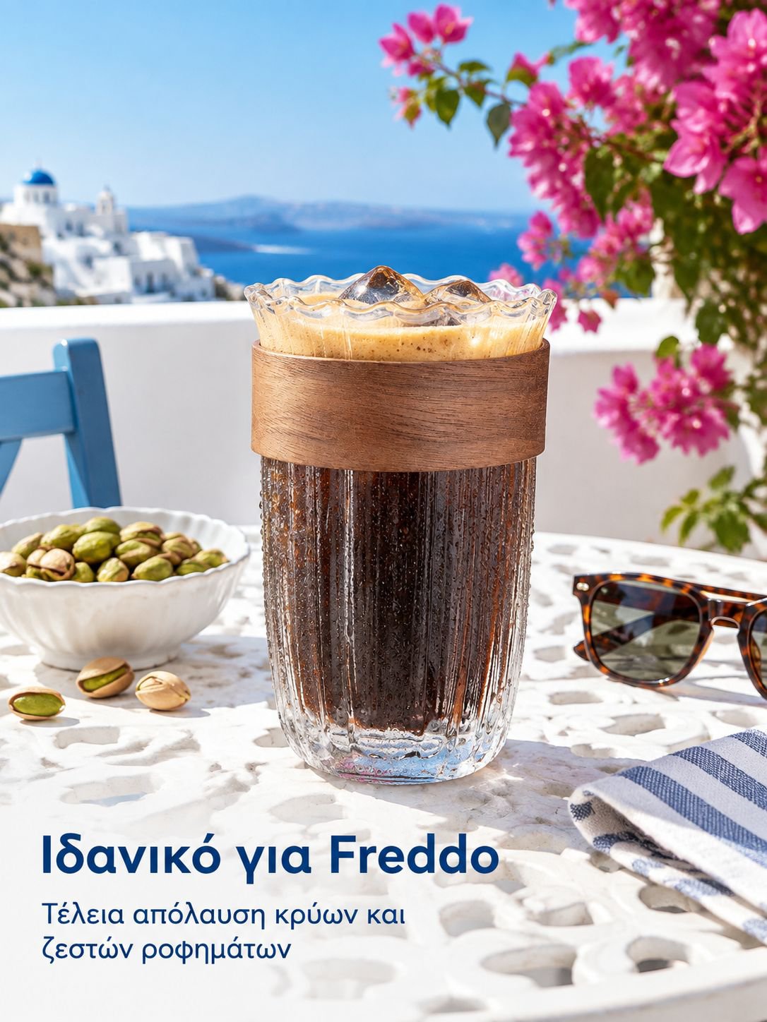 Ποτήρι καφέ με ίσιες ρίγες