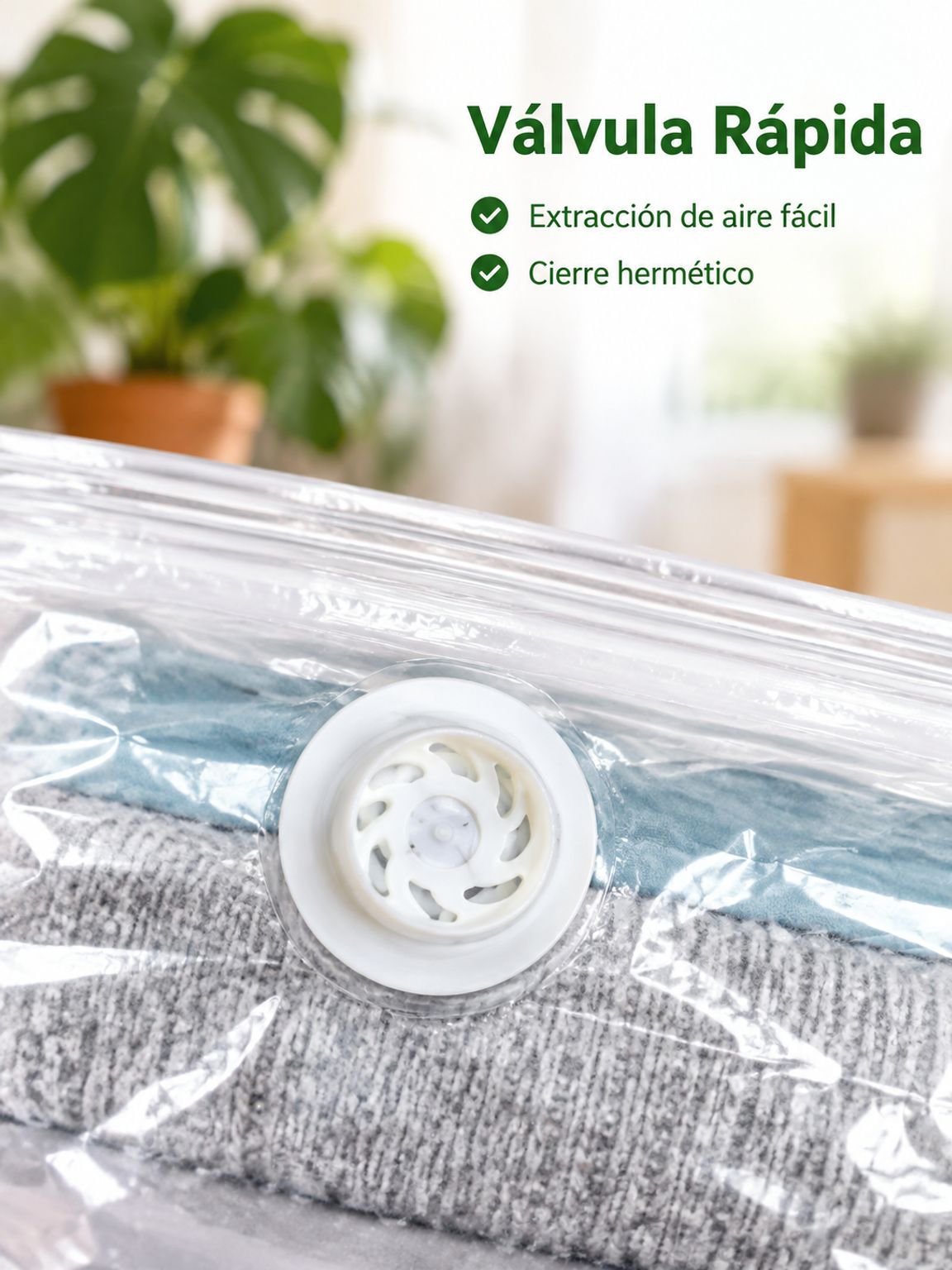 Bolsa de almacenamiento al vacío reforzada y tridimensional para hogar y dormitorio