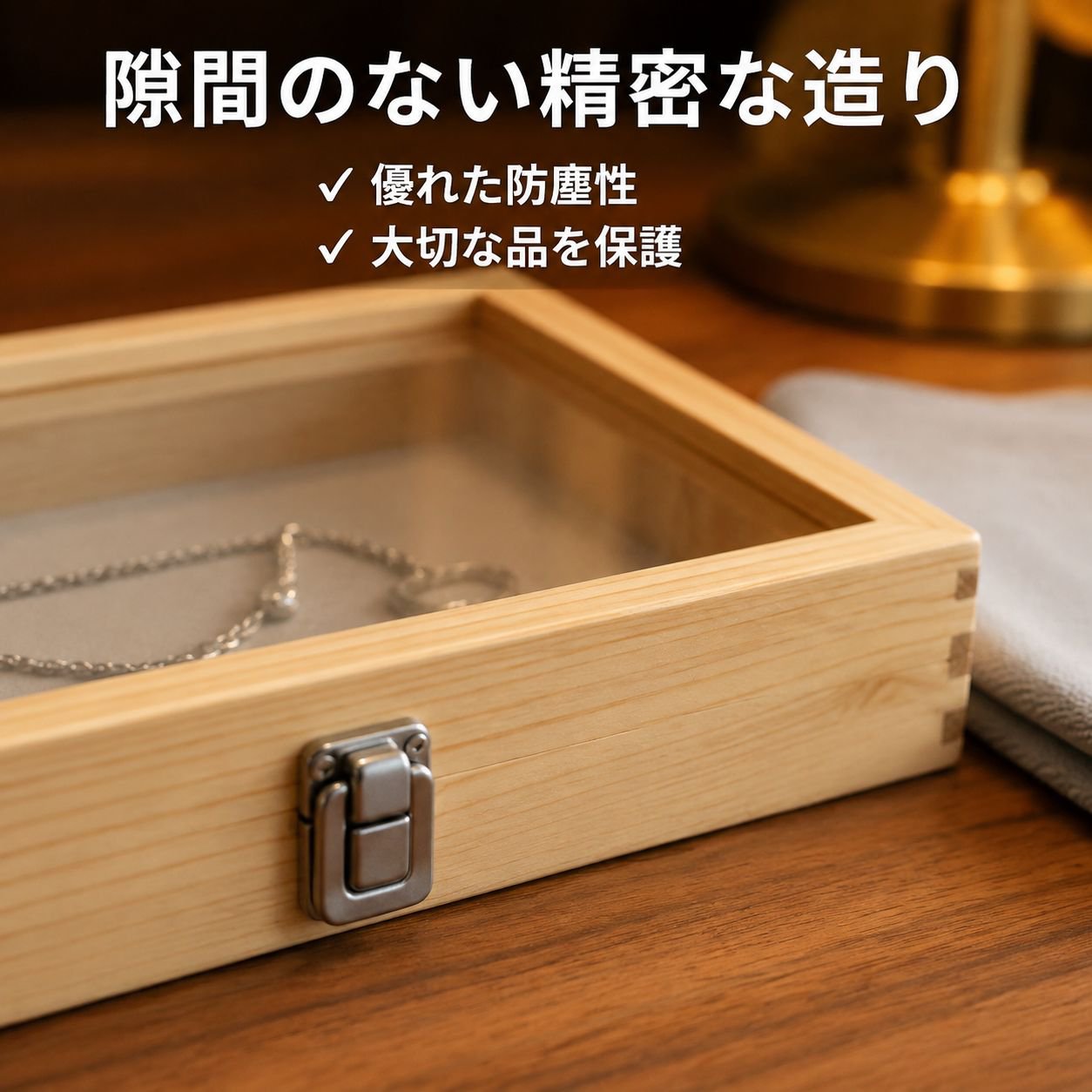 透明長方形木箱お土産箱木製収納ケース展示アクセサリーケースお土産箱木箱展示ケース