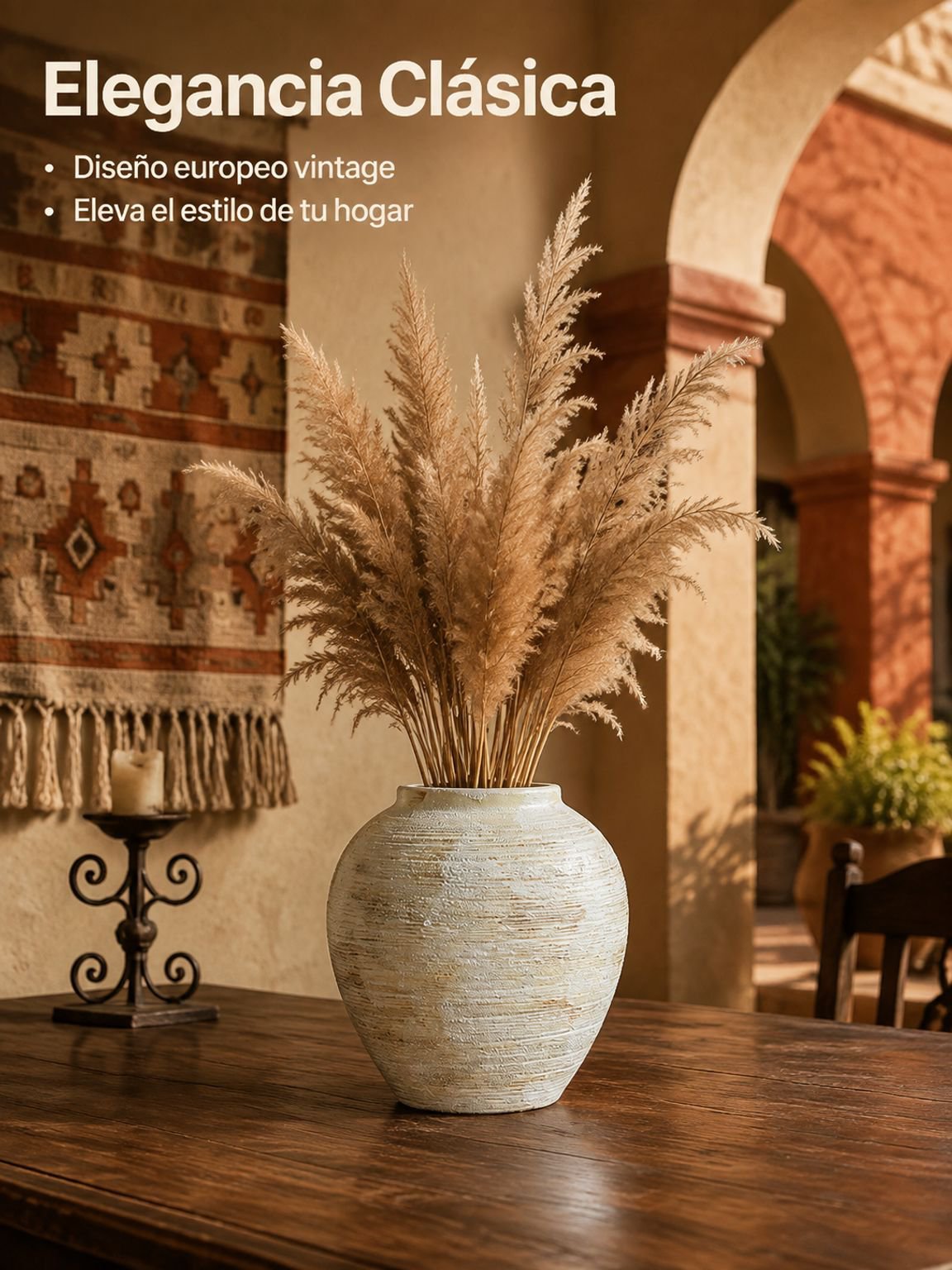 Jarrón de estilo europeo vintage con diseño clásico decorativo
