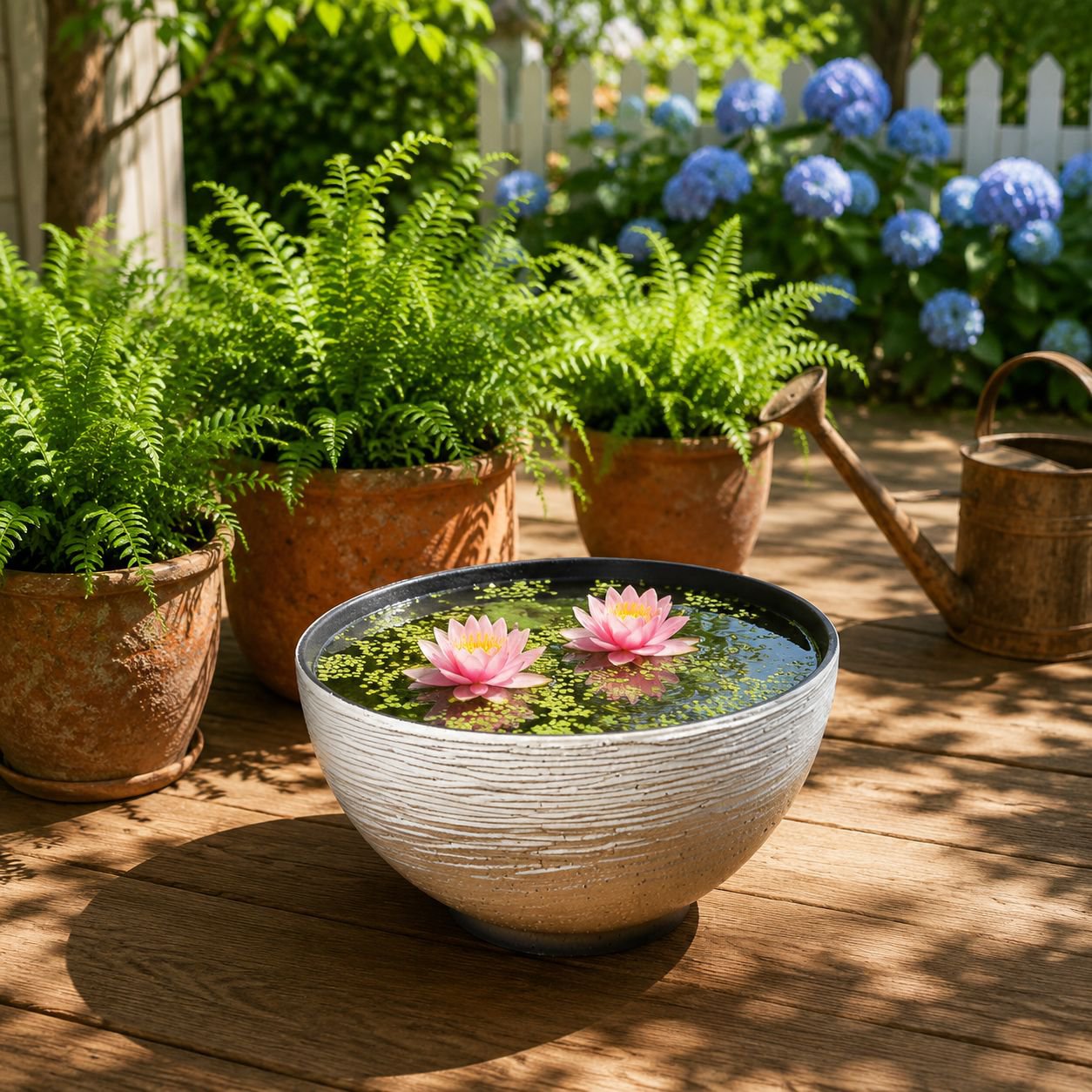 Courtyard Landscape Ancient Style Ecological Fish Tank Lotus Pot