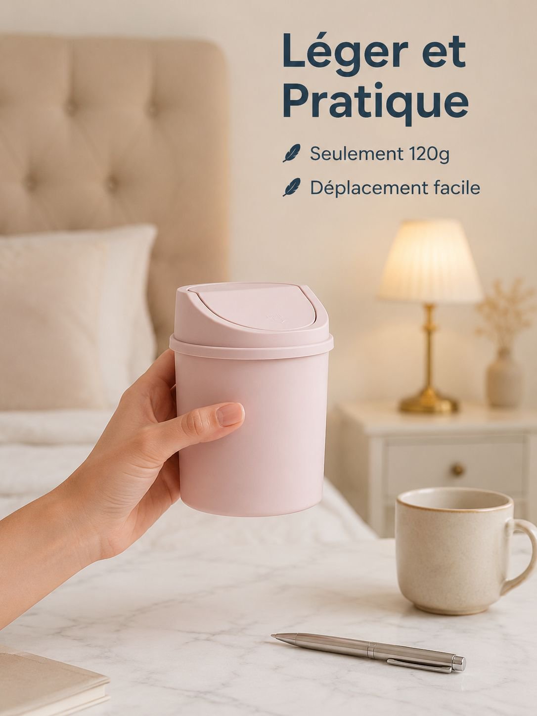 Cubo portátil de almacenamiento para tocador