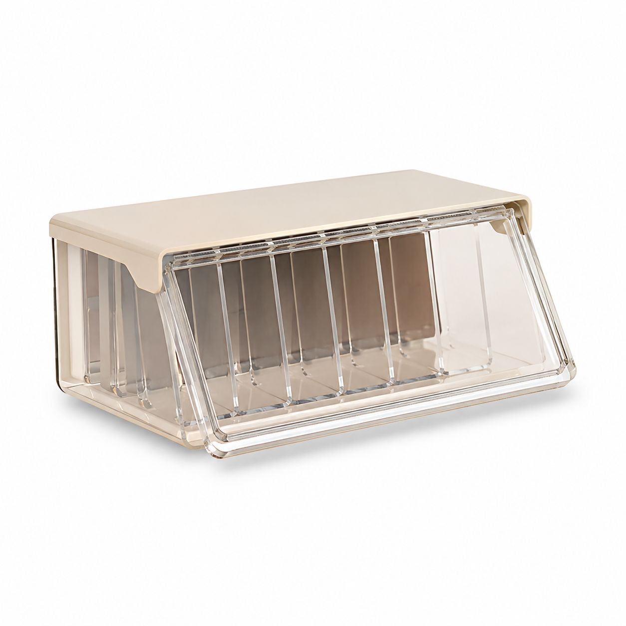 Under-Table Transparent Storage Box, 33° Tilt for Easy Access, Simple Installation