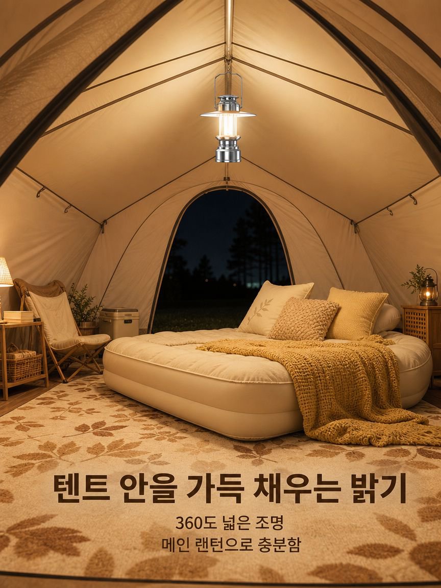 휴대가 간편한 야외 조명