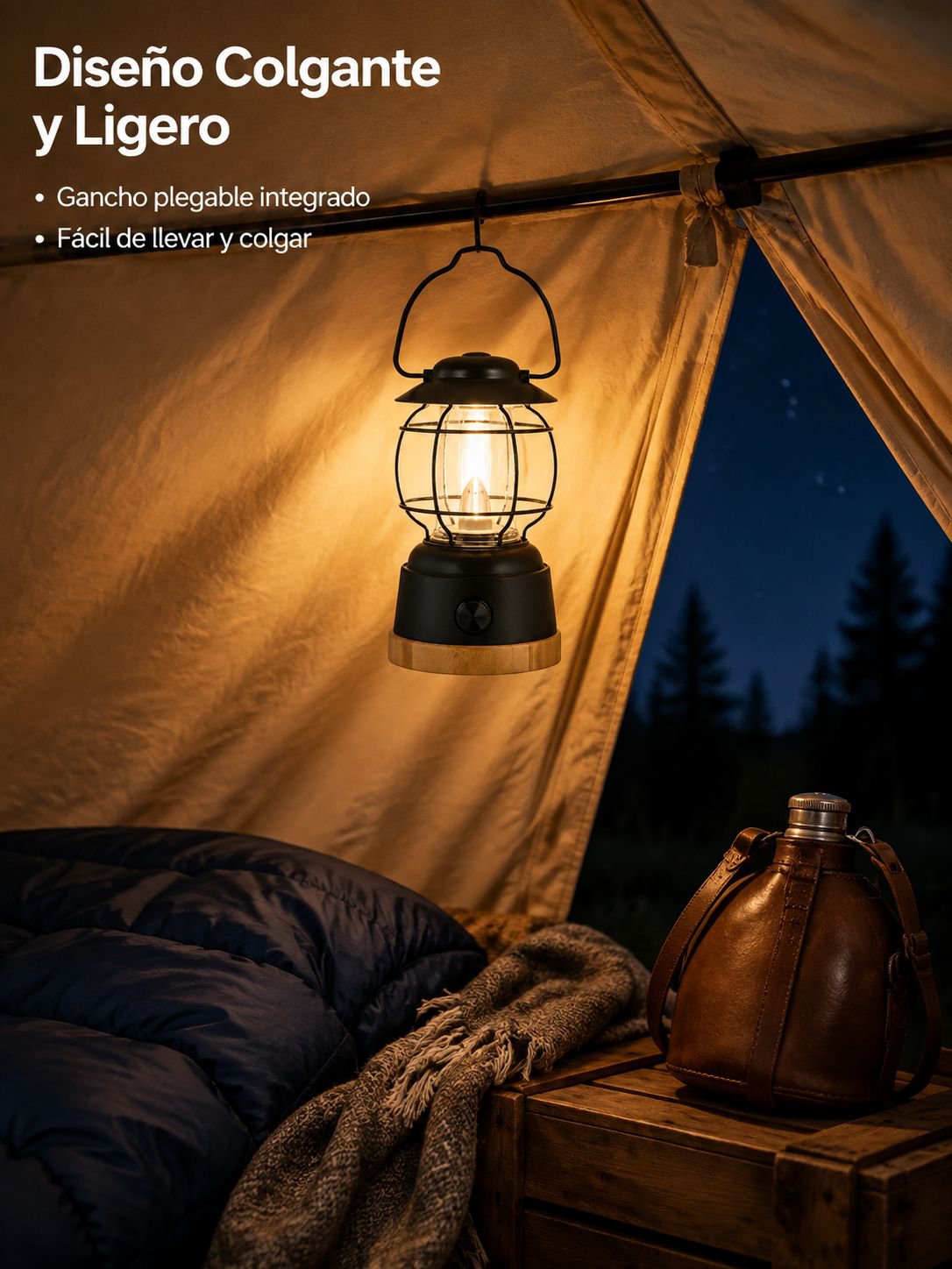 linterna portátil para acampar al aire libre