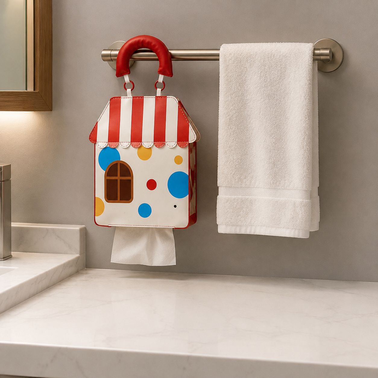 Cute Hanging Waterproof Tissue Bag Wall-Mounted Toilet Paper Holder