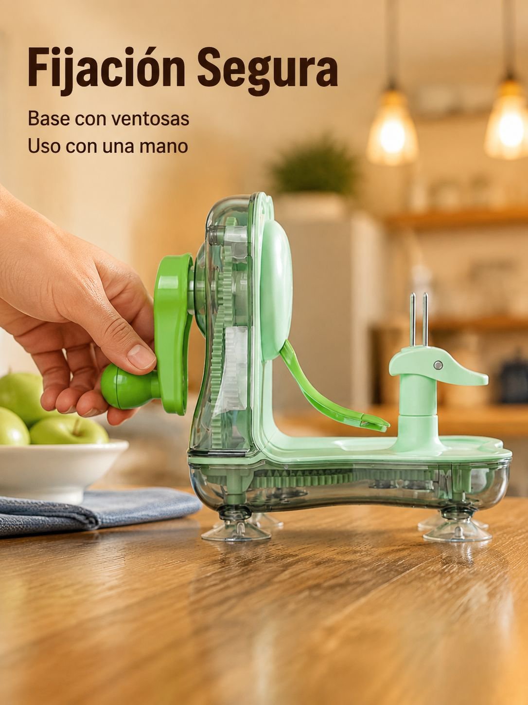 Pelador de manzana dos en uno