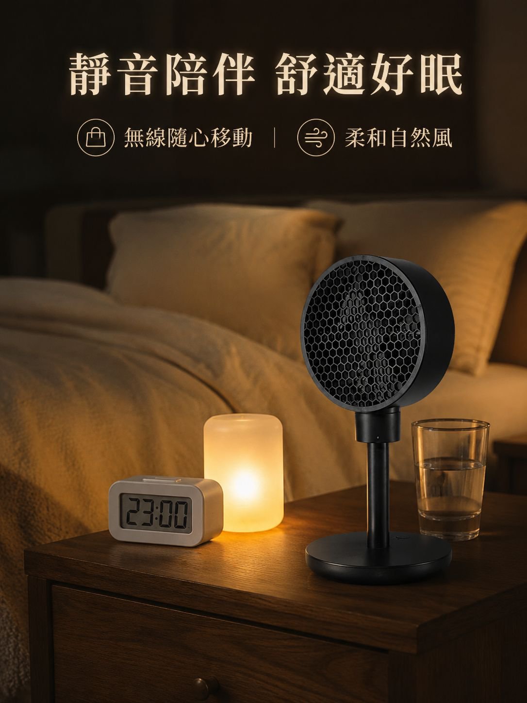 無線可充電電池蜂窩風扇