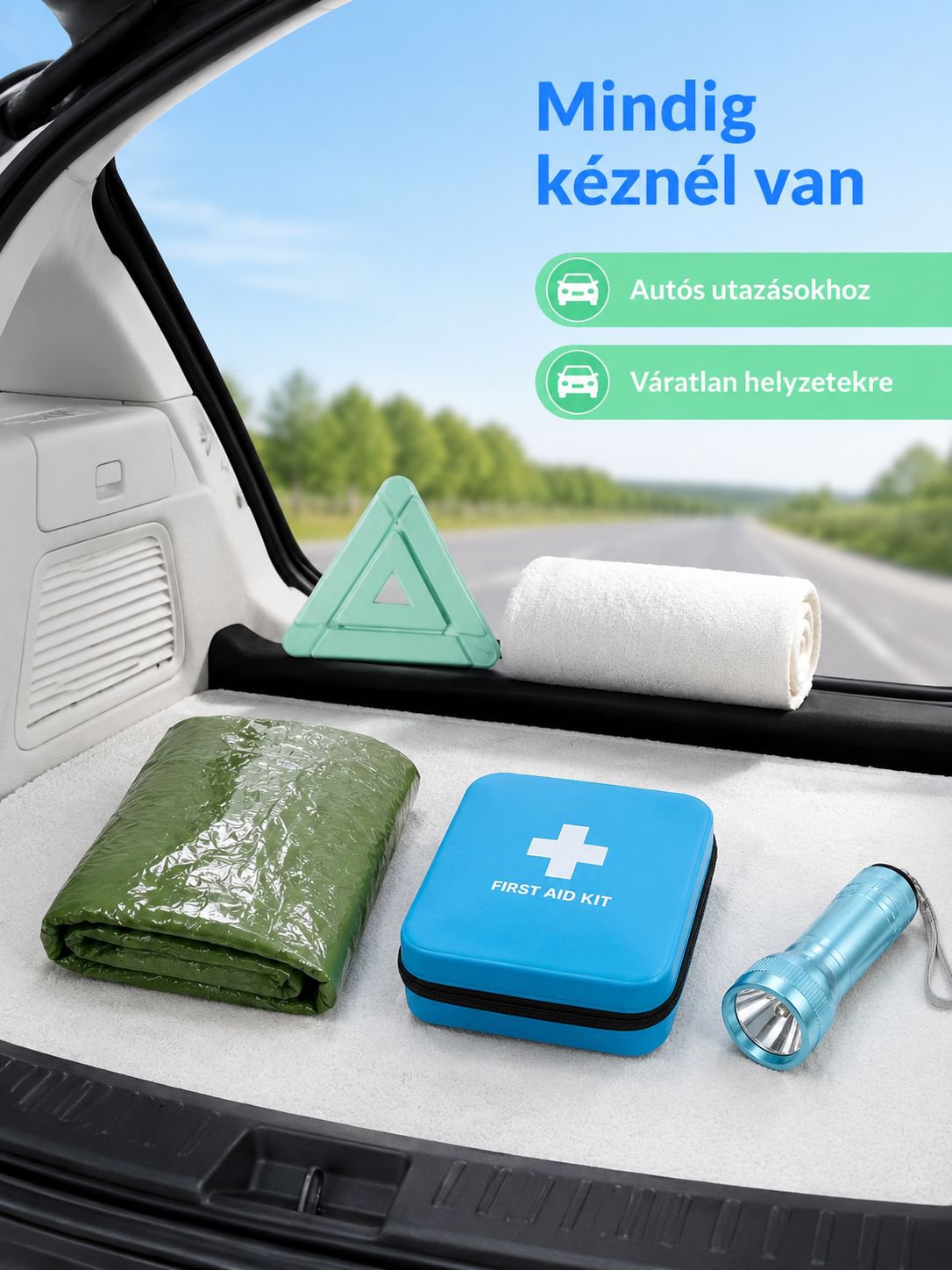 Kapucnis, könnyen hordozható esőkabát