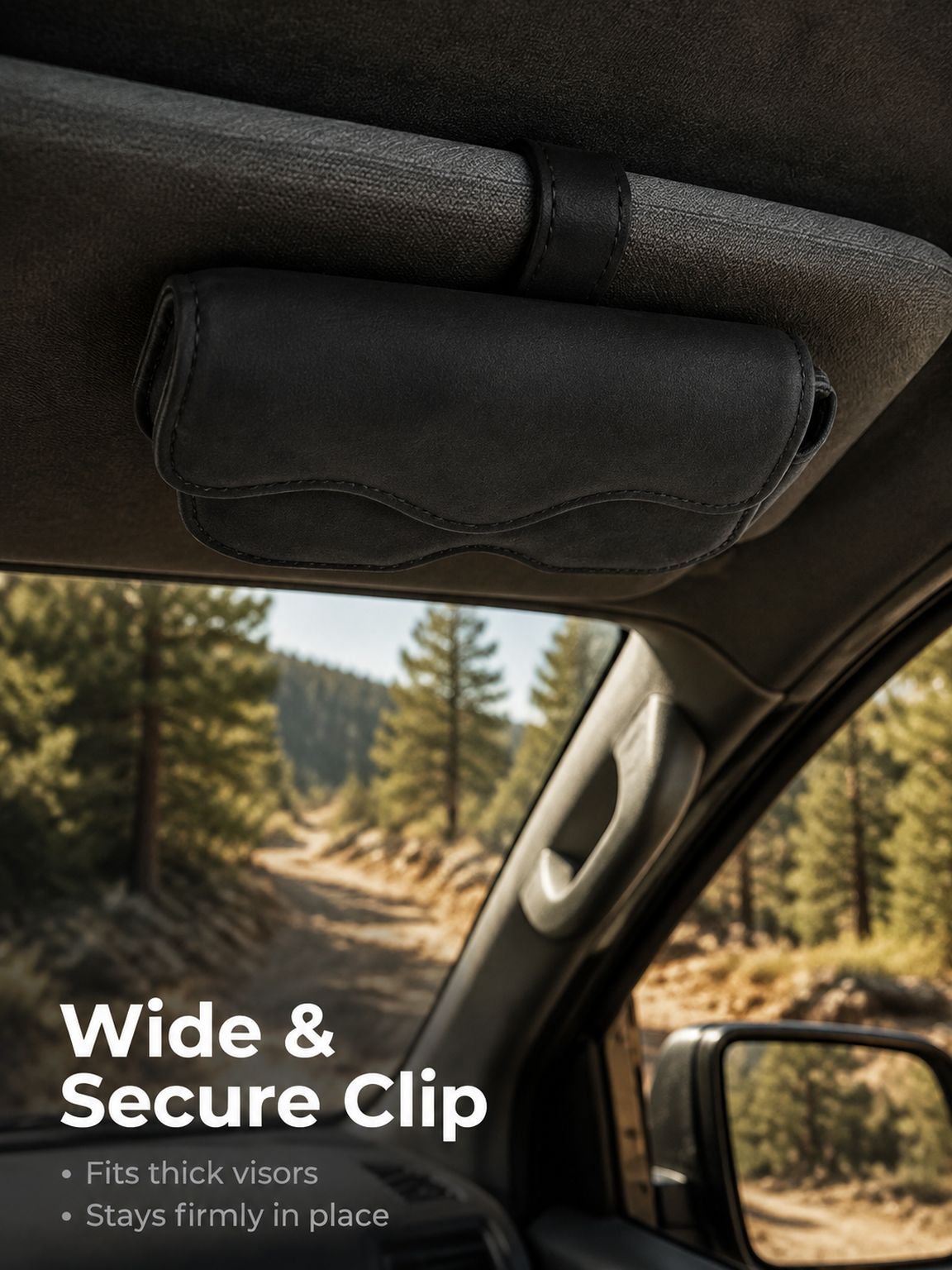 Car glasses case, sunglasses clip