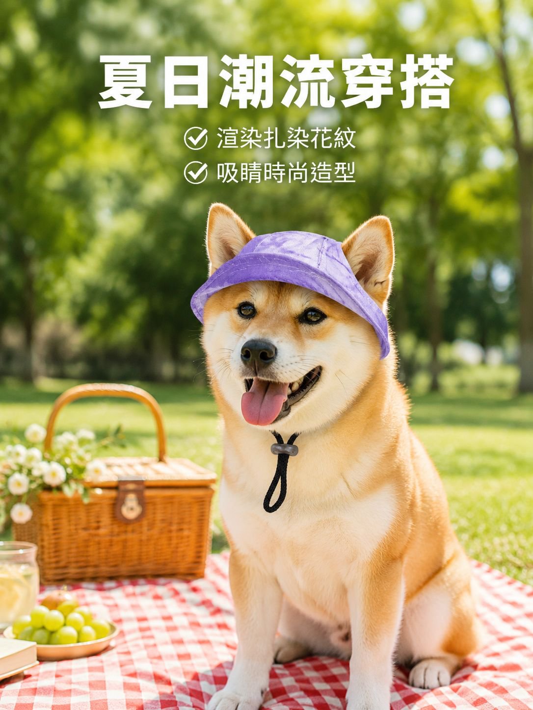 防曬遮陽寵物帽子