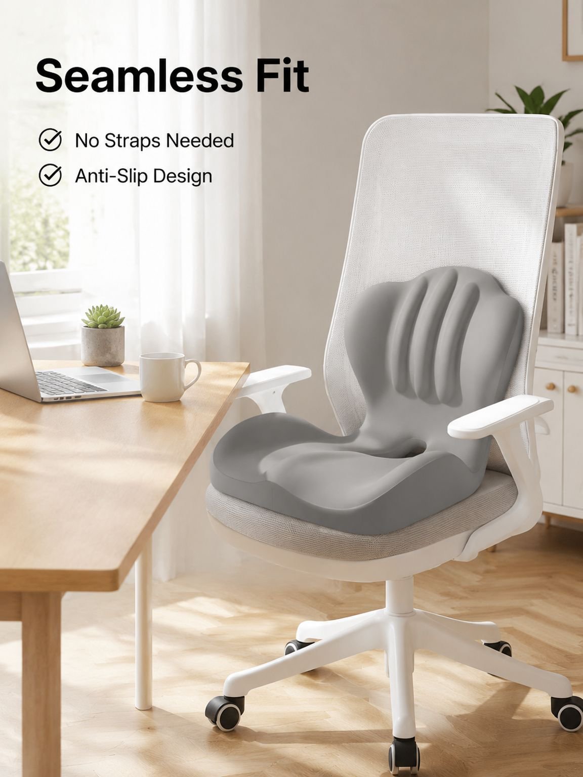 Memory foam one-piece backrest seat cushion