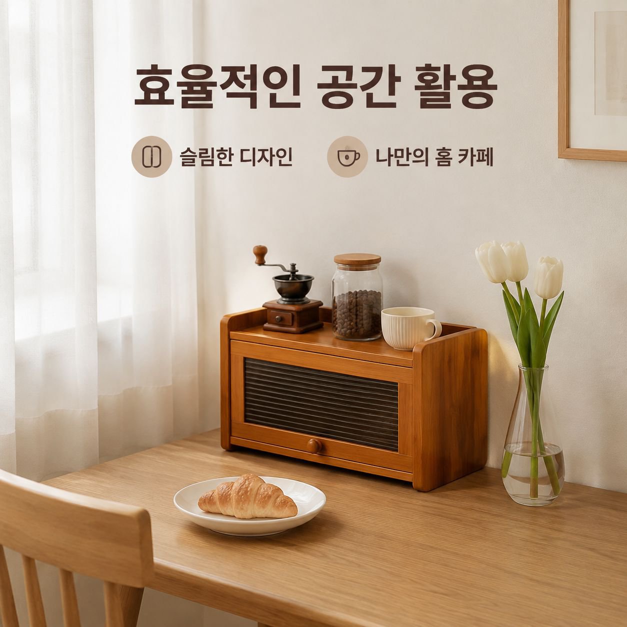 테이블 컵홀더 수납 선반 정리대