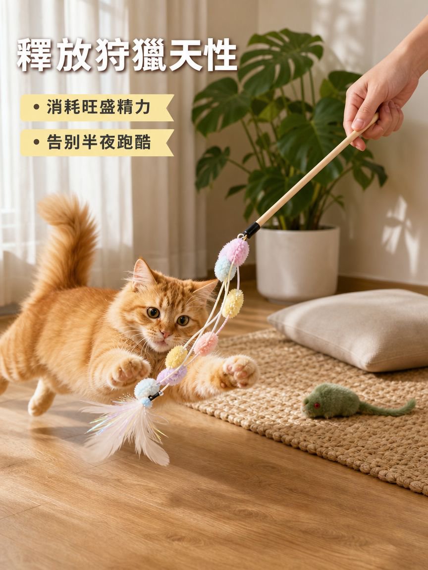貓咪互動耐用玩具