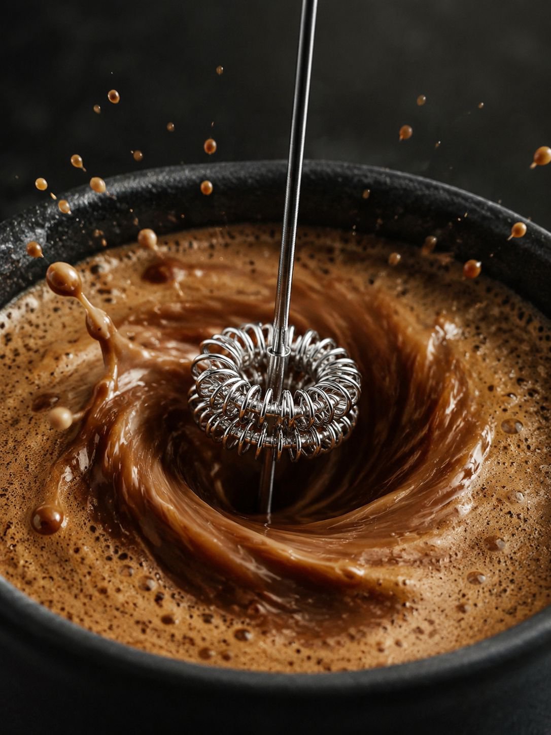 Portable milk frother for home and travel