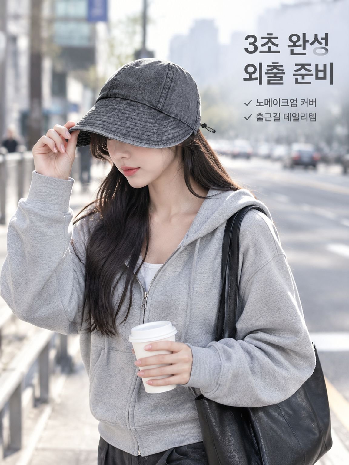 접이식 얼굴 가리개 버킷햇