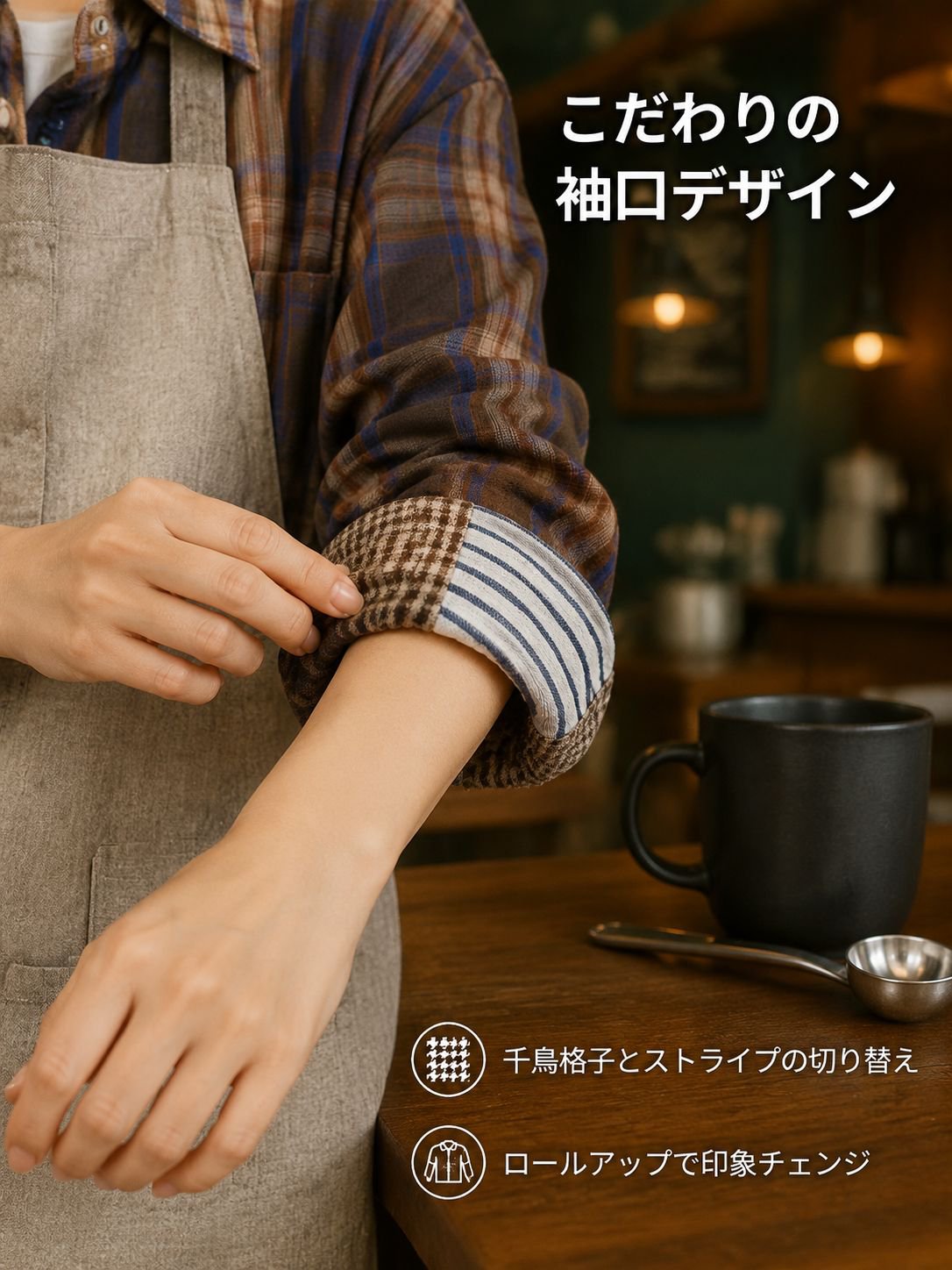 レトロで合わせやすいカジュアルシャツ