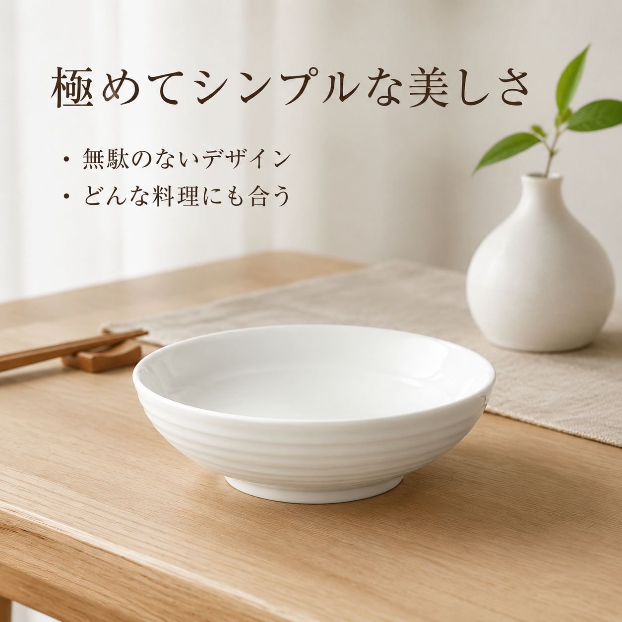 深めの丸型セラミックディナープレート