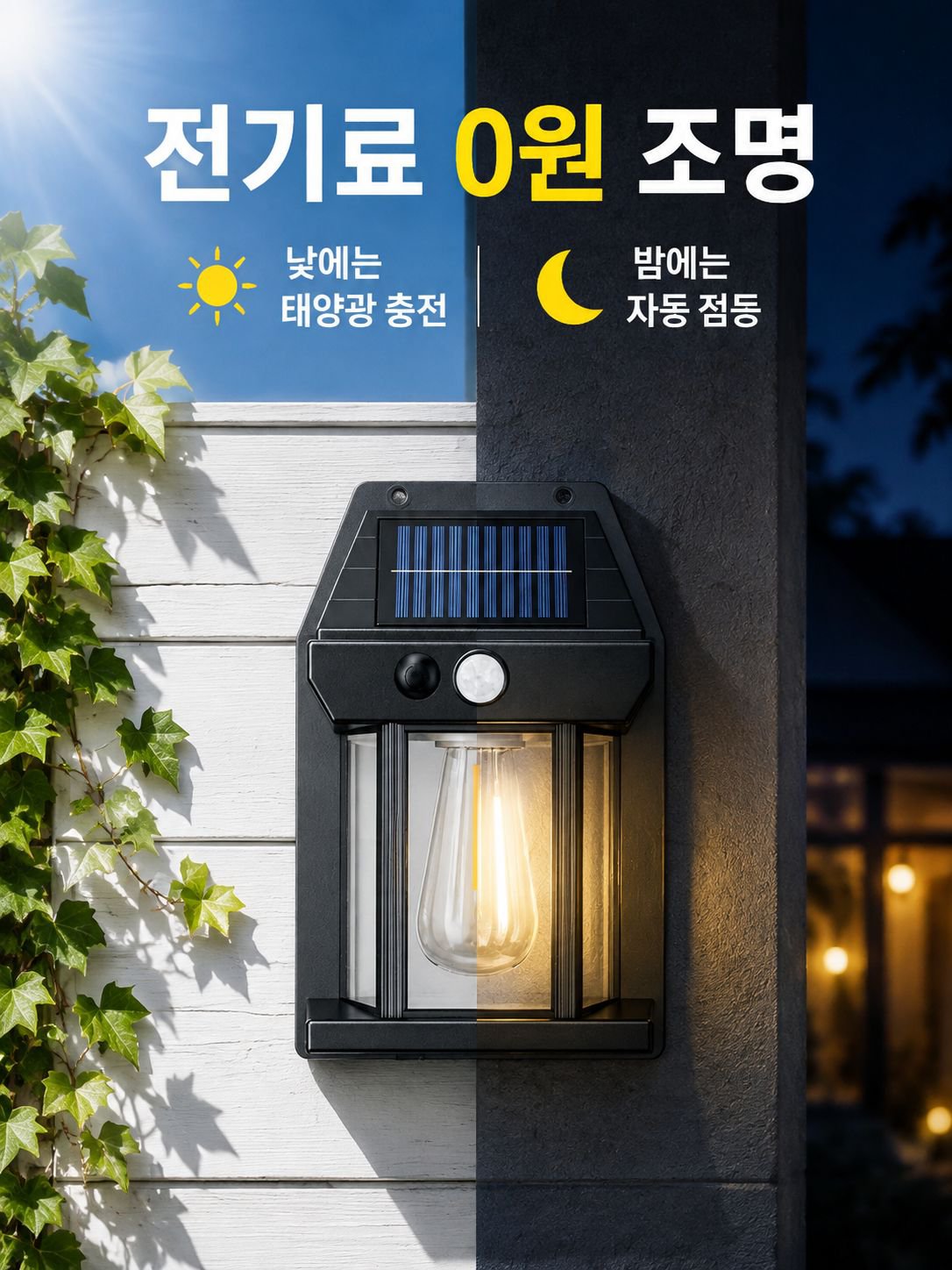 태양광 센서 벽등
