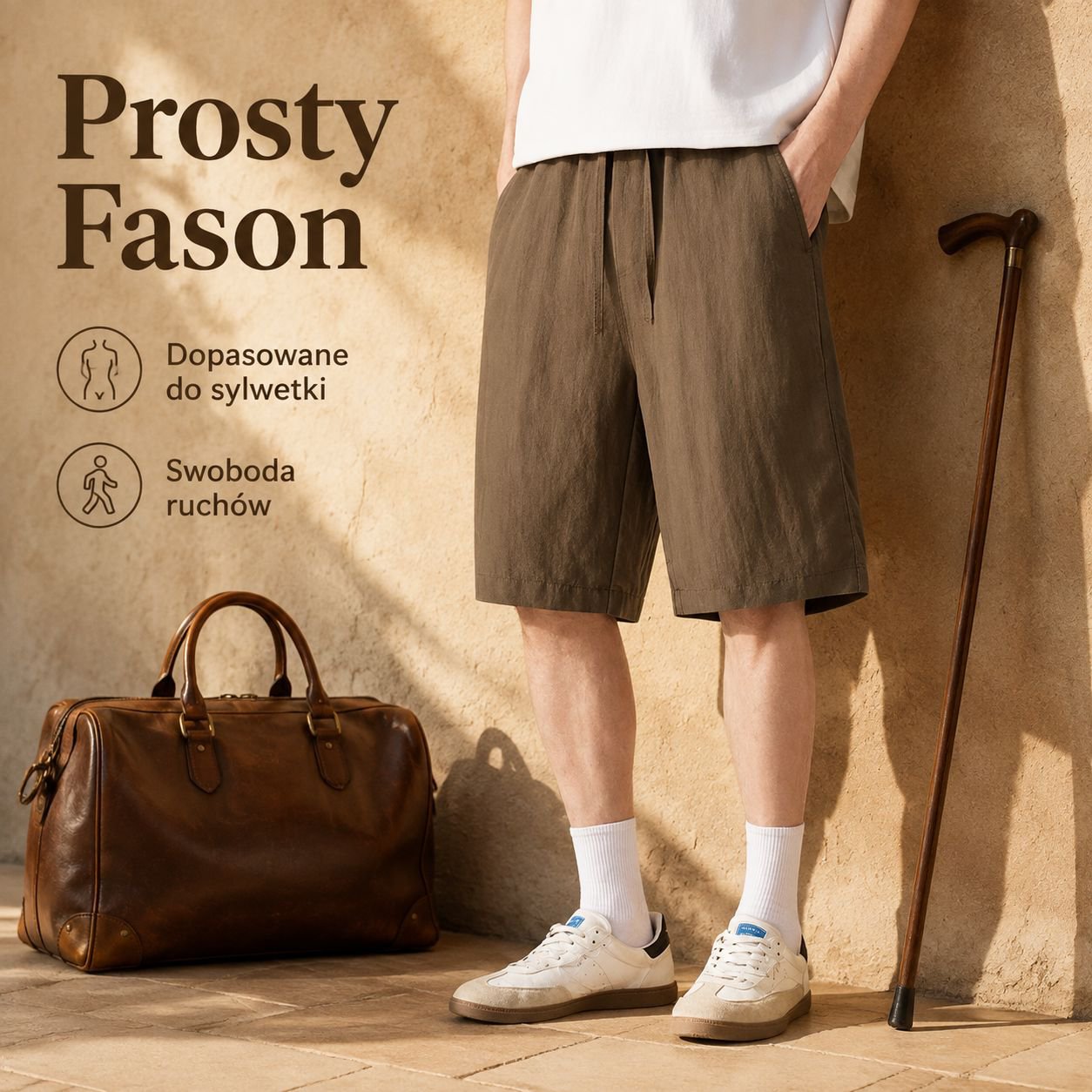 Męskie letnie, chłodne szorty lniane Tencel Lyocell
