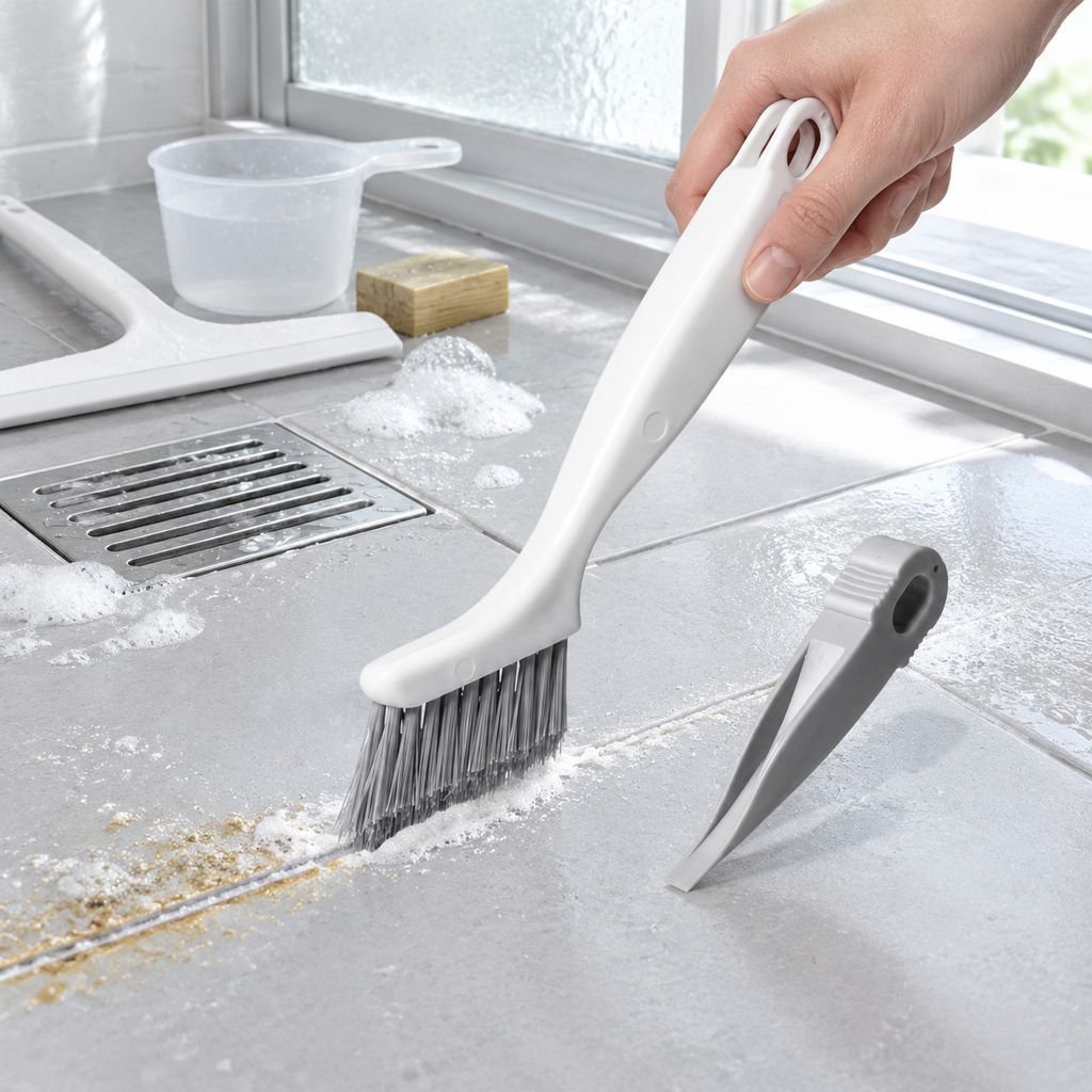 ブラシとスクレーパーを使い分けできる2in1掃除用品