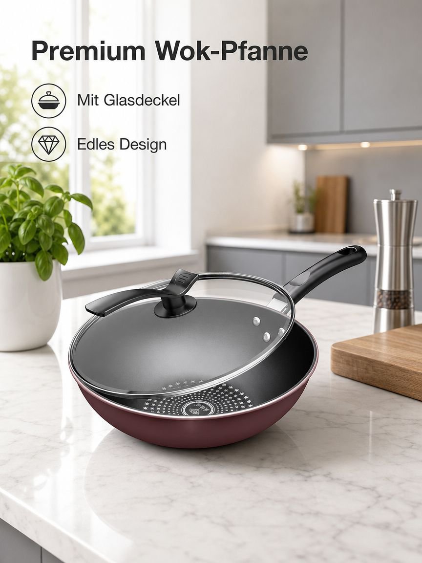  Diamond Seal Star Wok-Antihaftpfanne