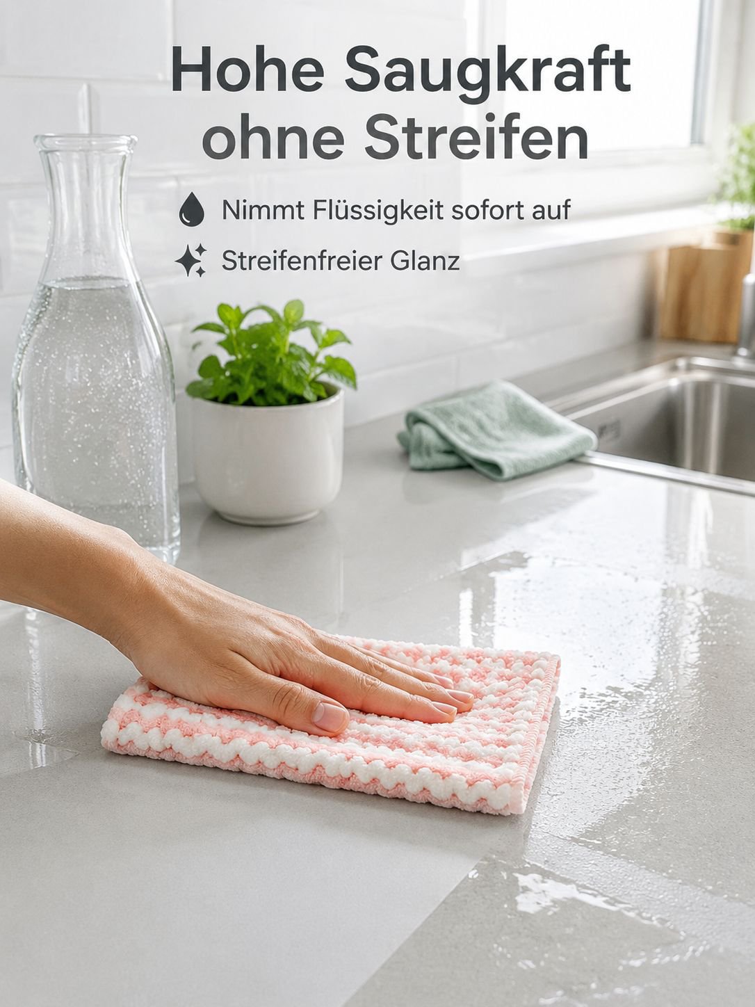 Verdicktes kationisches Korallenfaser-Putztuch