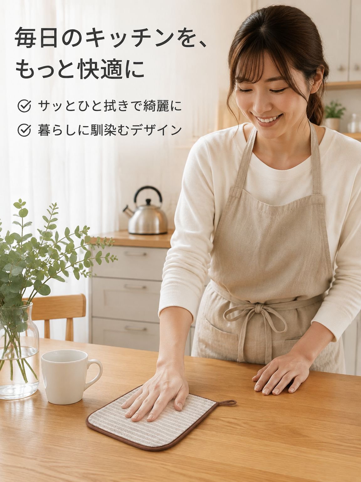 キッチン用抗菌油落としクロス