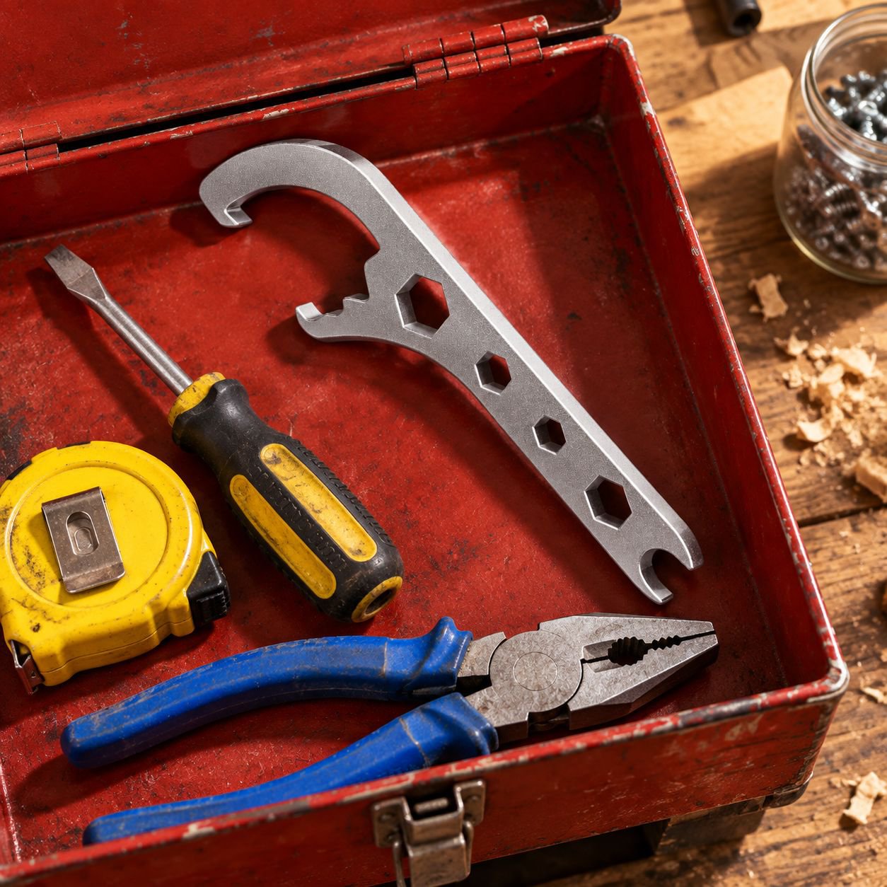 Llave para cubos de pintura, abretaños