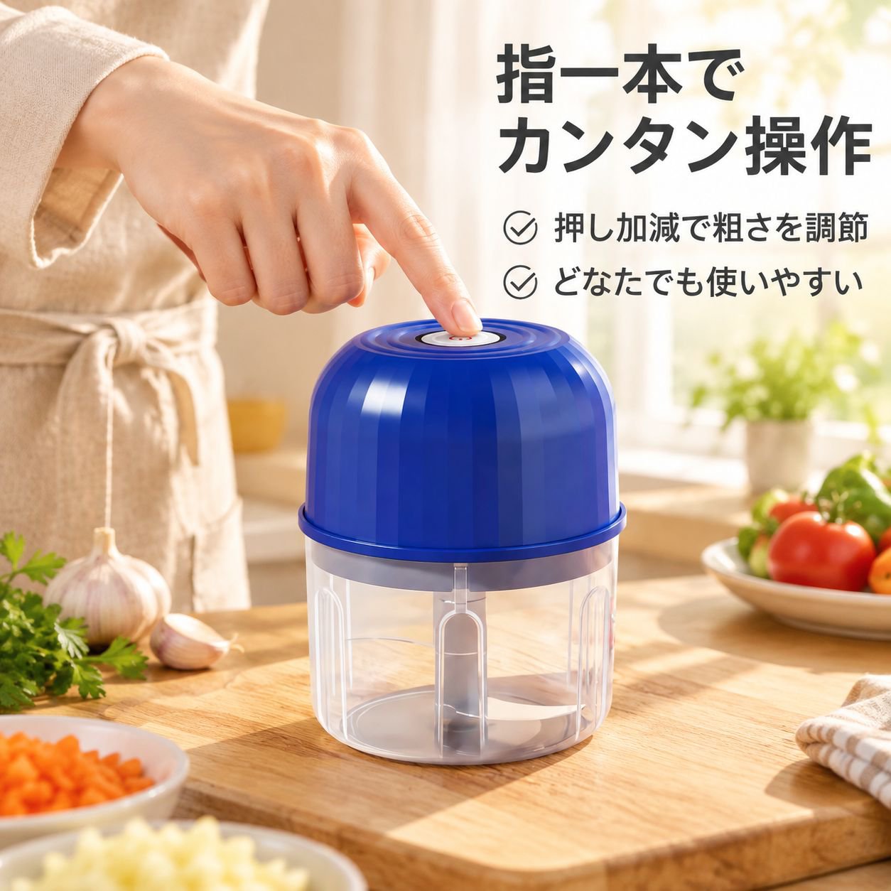 電動ミキサー式にんにくクラッシャー