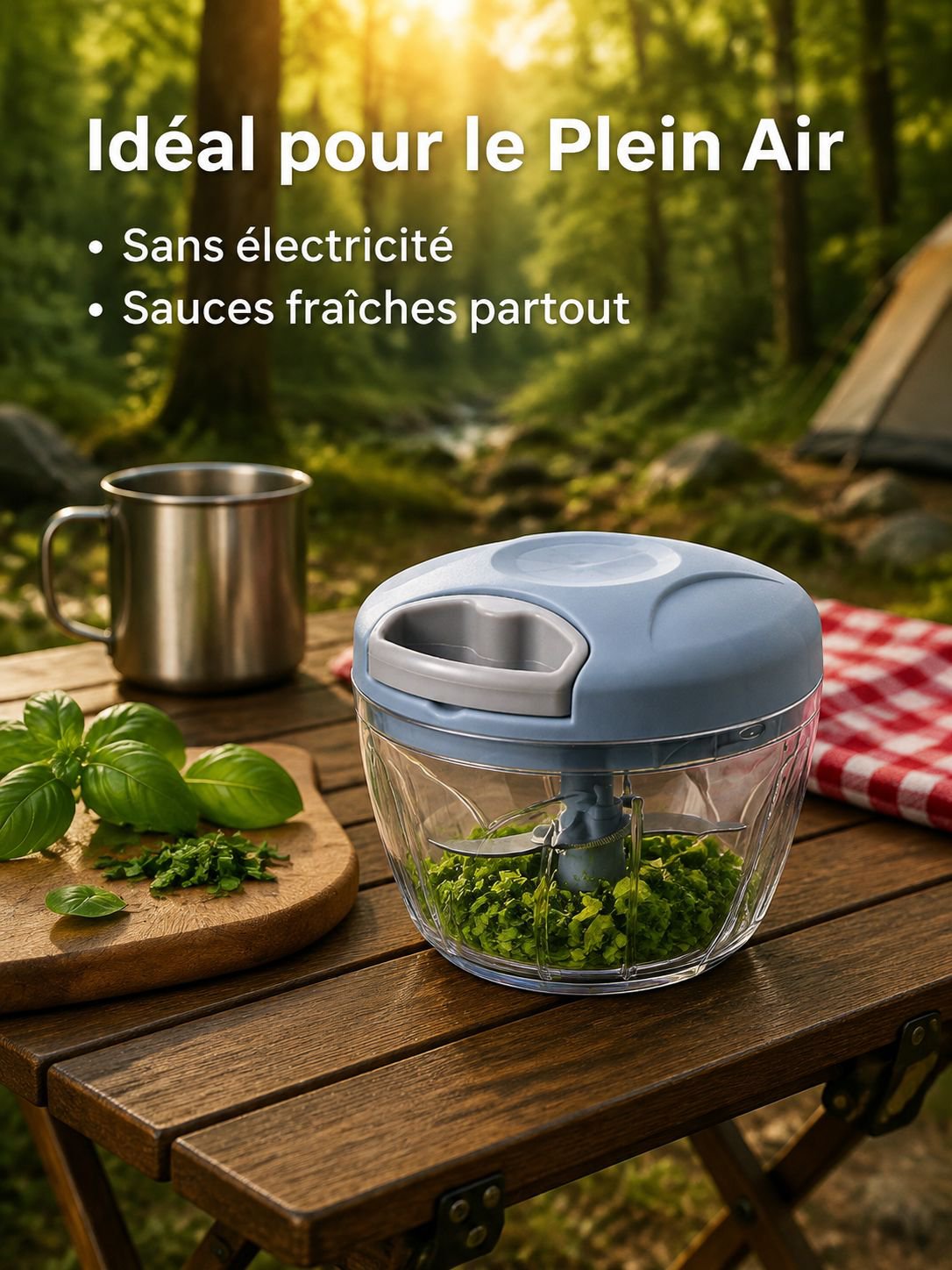 Exemple d’utilisation du hachoir multifonction pour des préparations culinaires