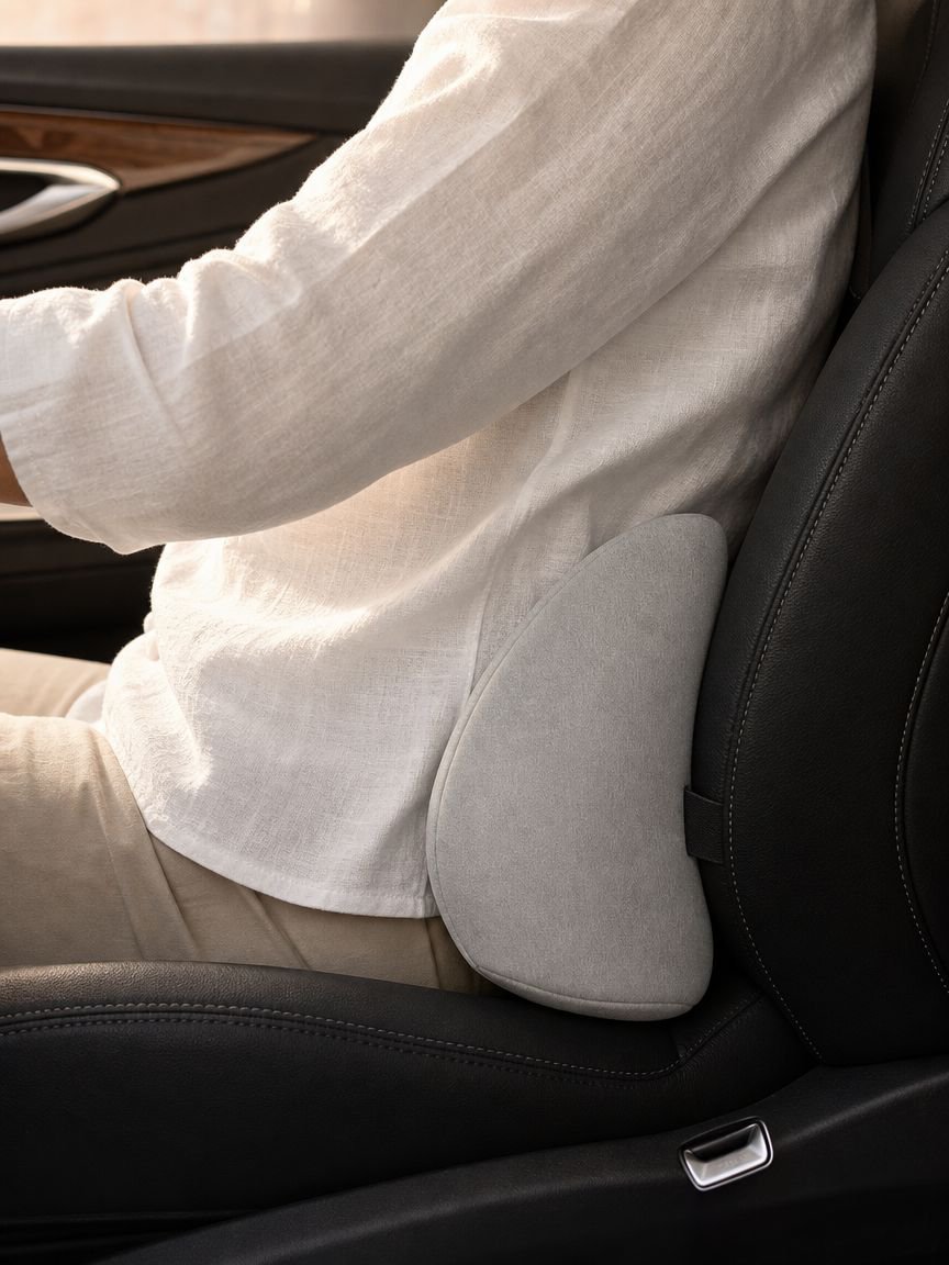 Cojín respaldo para asiento de coche con memoria