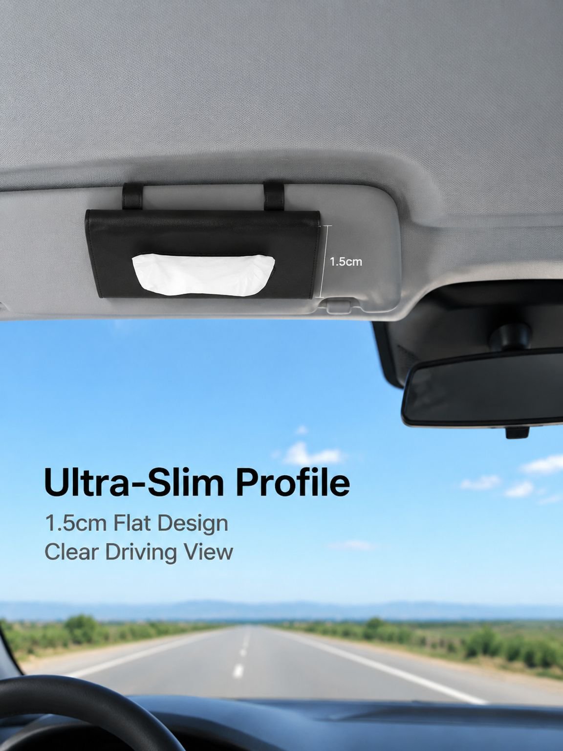 Car sun visor tissue bag storage box