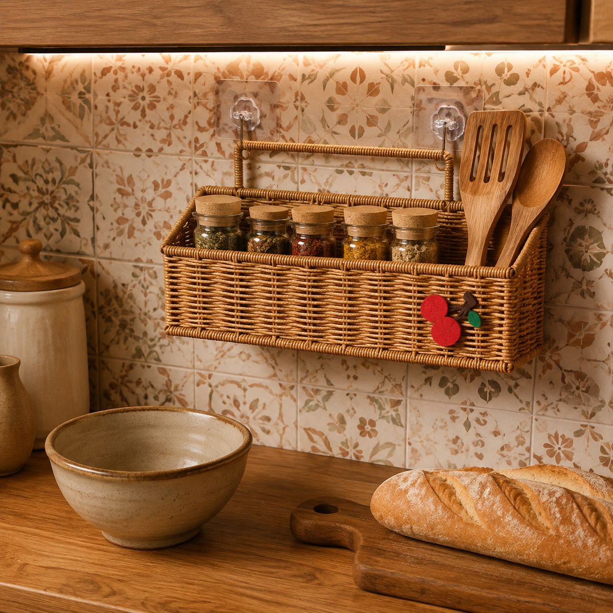 Durable plastic organizer for kitchen and bathroom
