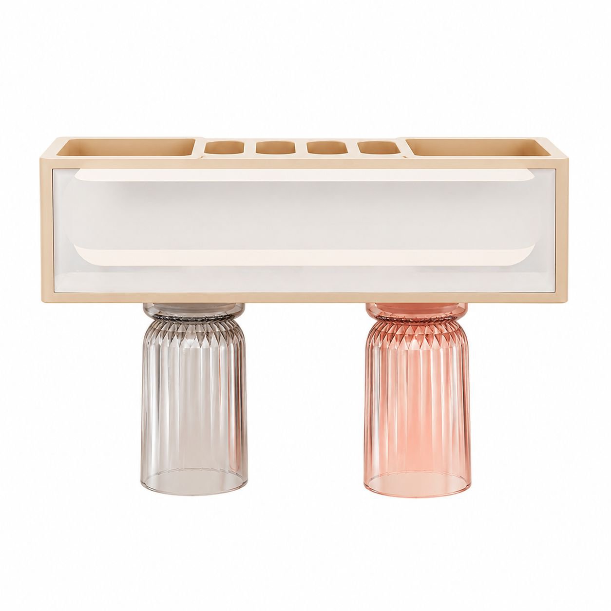 No-Drill Wall-Mounted Magnetic Toothbrush Holder Set