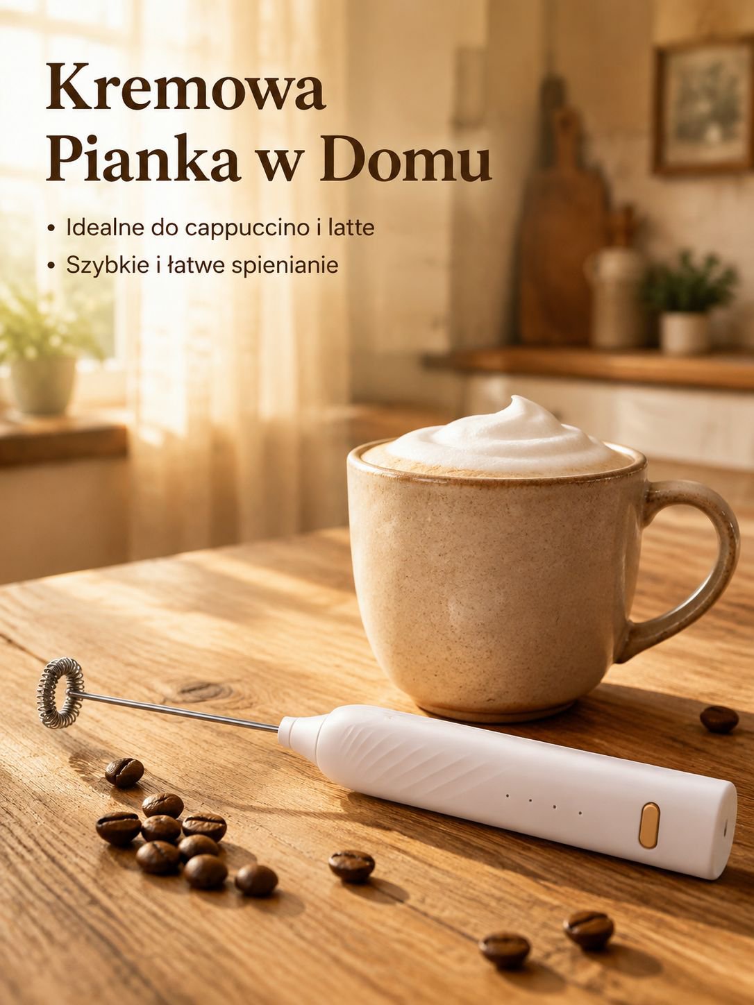 Wielofunkcyjna ubijaczka do jajek i spieniacz do mleka