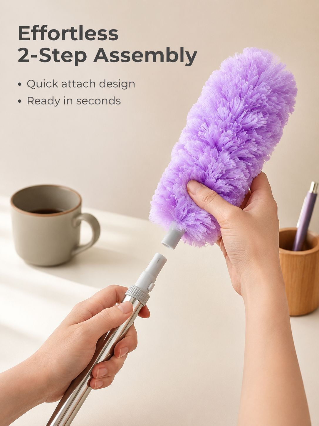 Removable and washable duster head