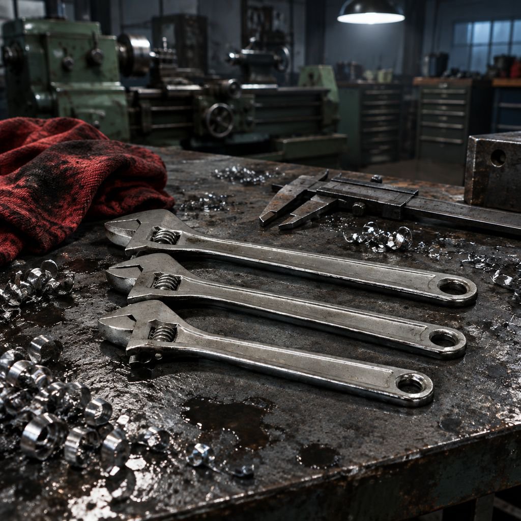 Home improvement tool – adjustable chrome wrench