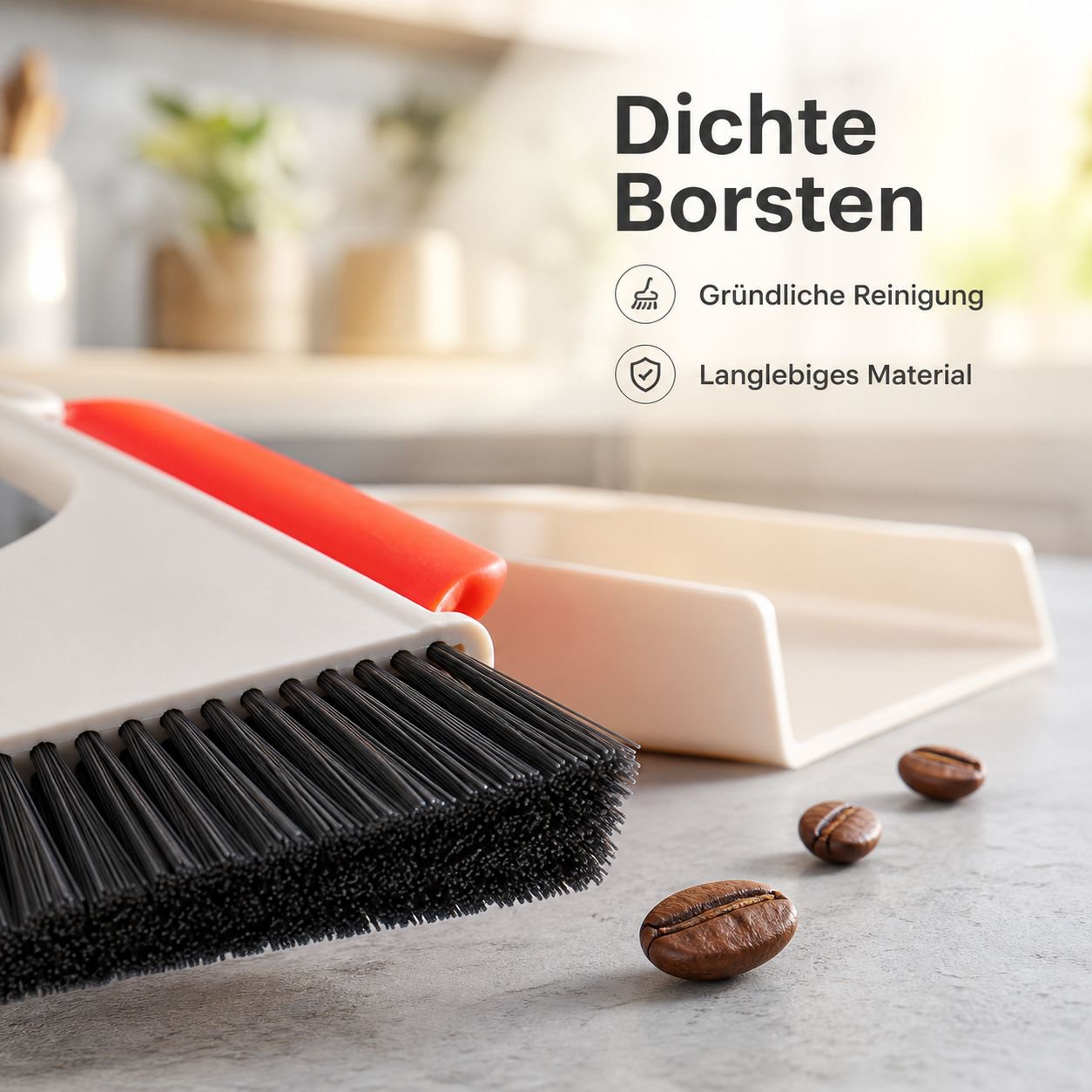 Tischkehr-Set mit Handfeger und Kehrblech