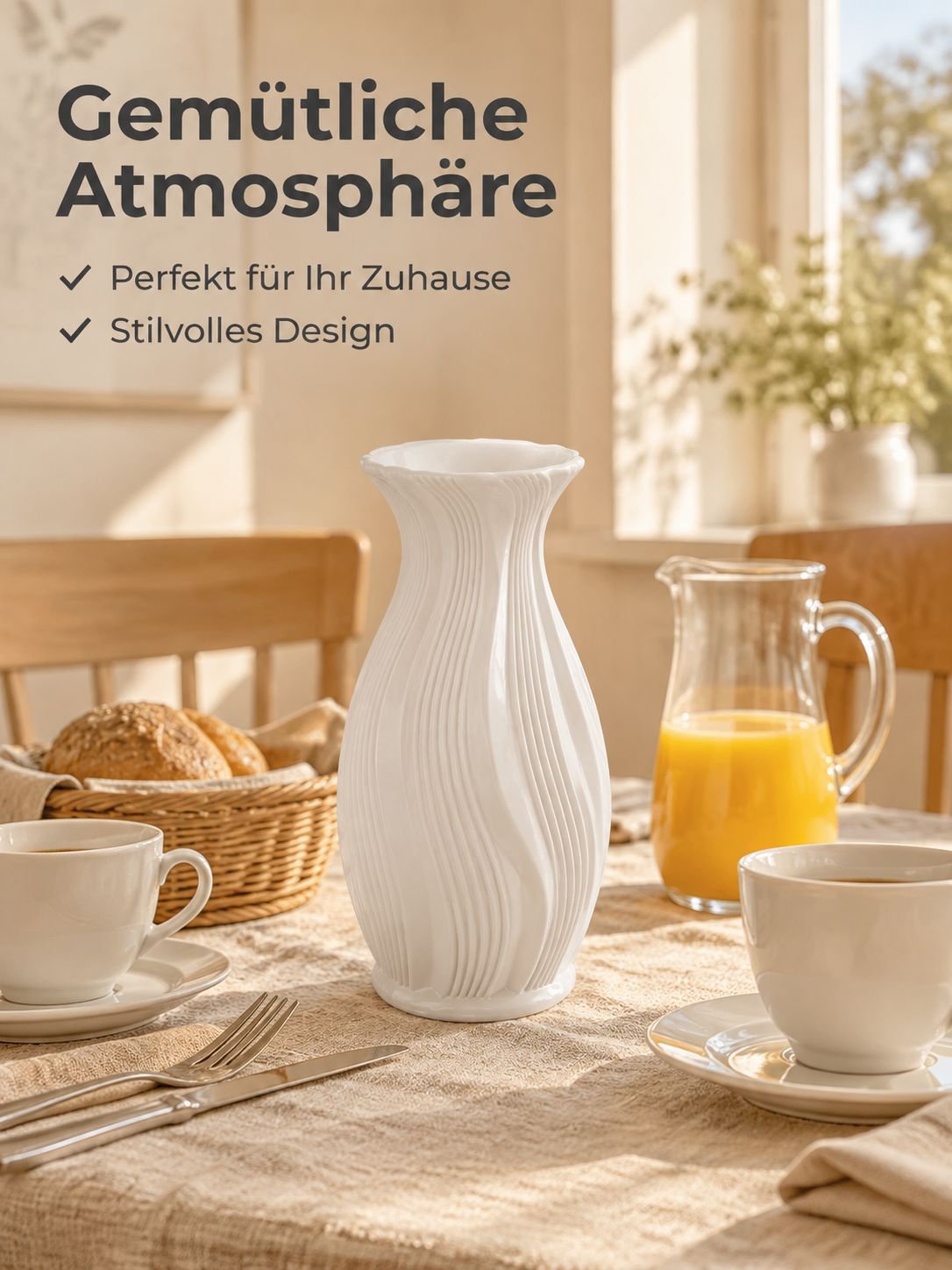 Verkaufsschlager Französische Kunststoffvase mit Farbverlauf Vintage-Kunstblumenvase