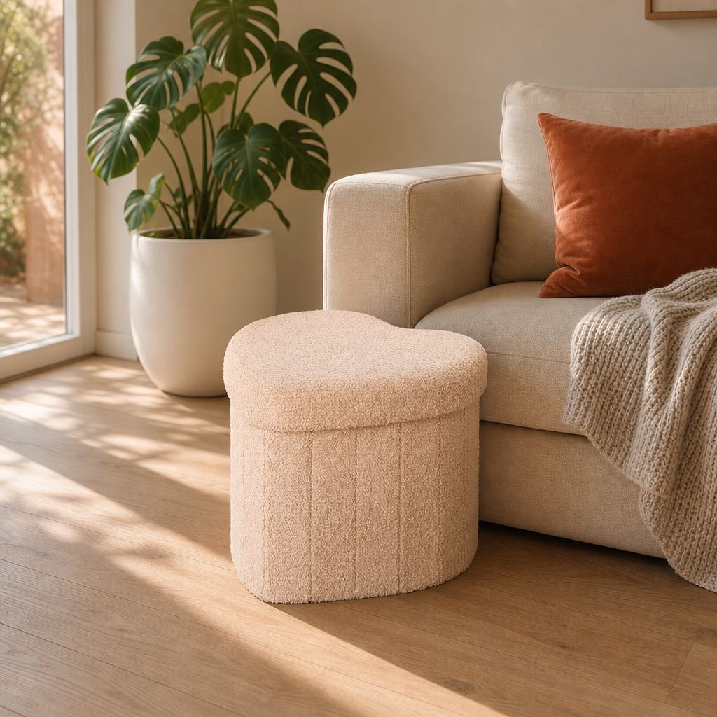 Asiento cómodo y elegante con forma de corazón