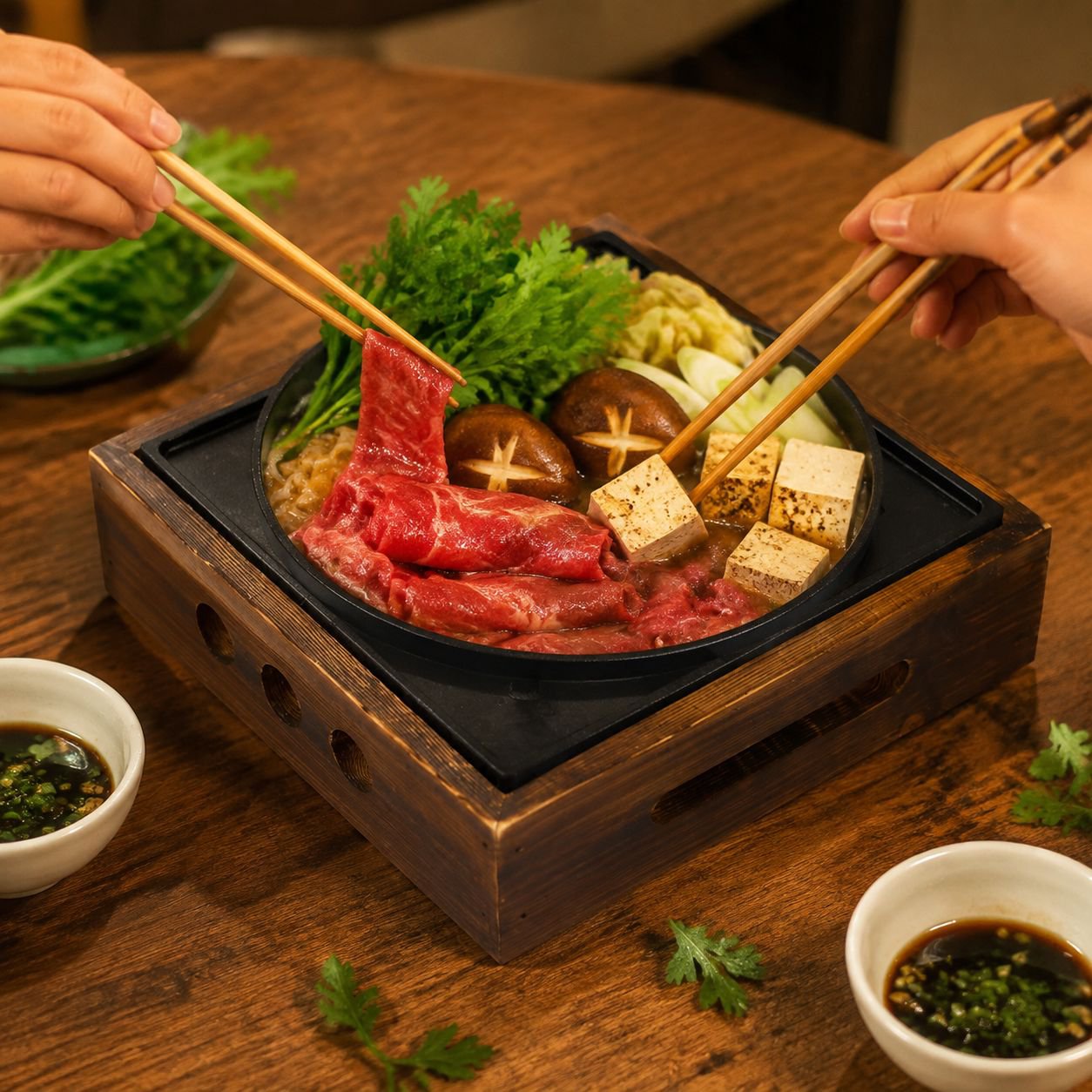JS Sukiyaki Hanging Cast Iron Pot