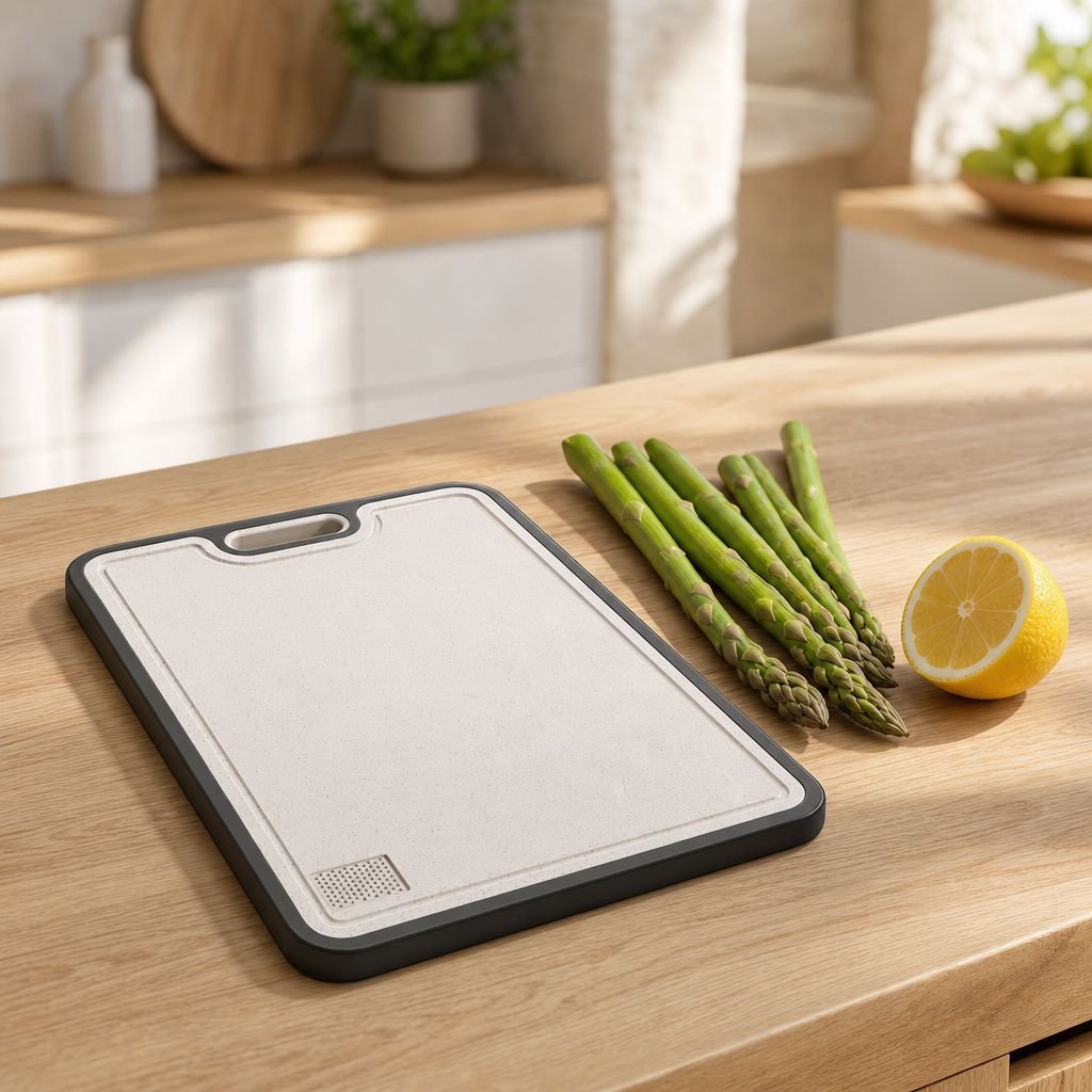 Tabla de cortar multifuncional de plástico y acero inoxidable de grado alimenticio
