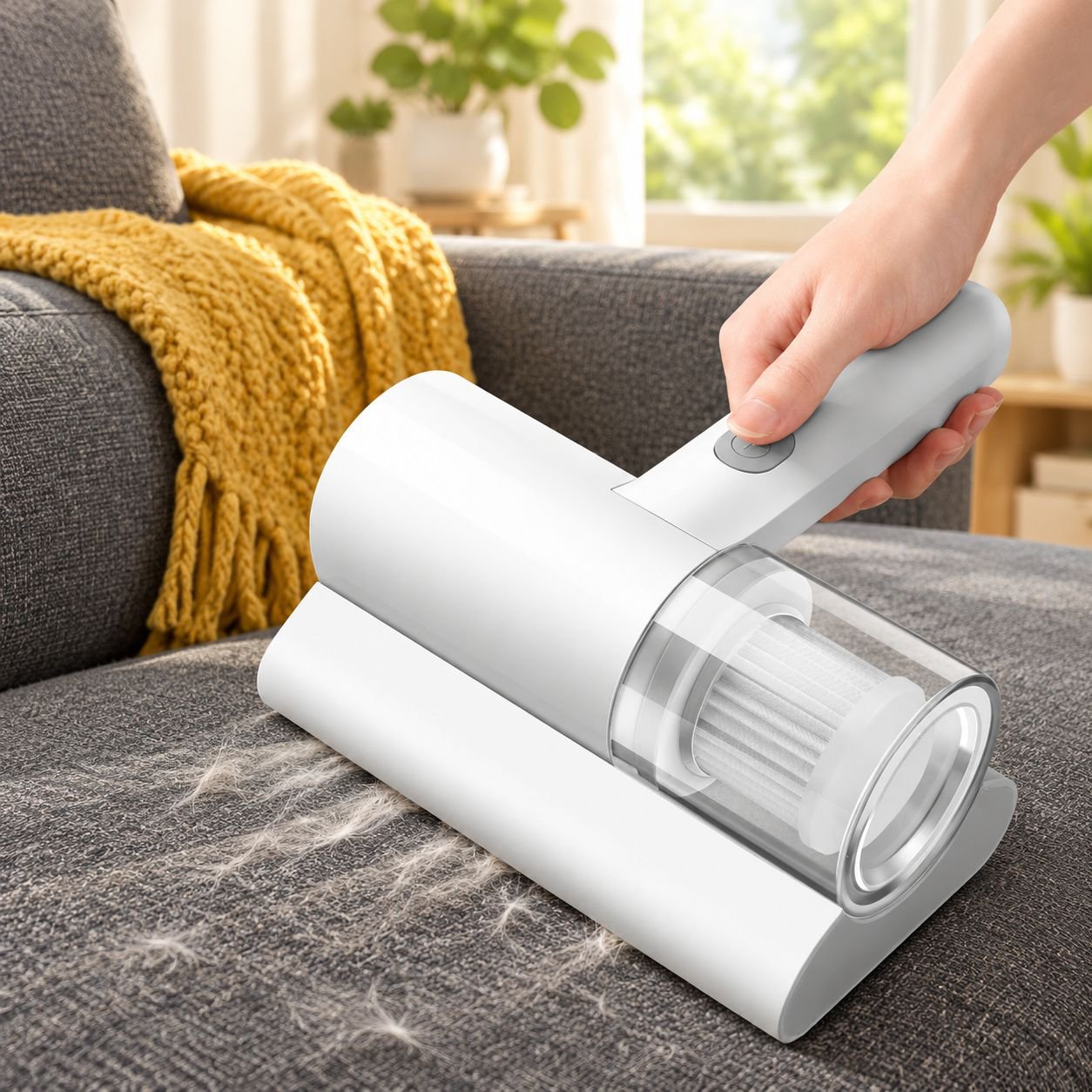 Portable handheld mite vacuum for home use