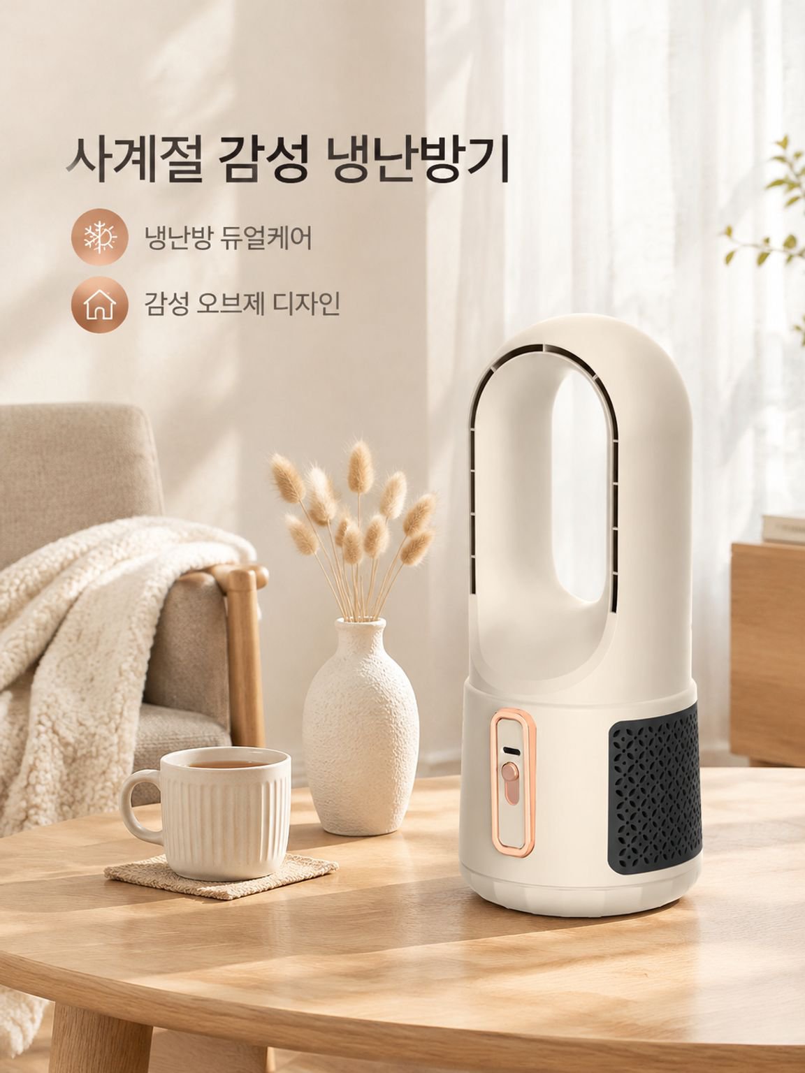 가정용 냉난방 겸용 날개 없는 기기