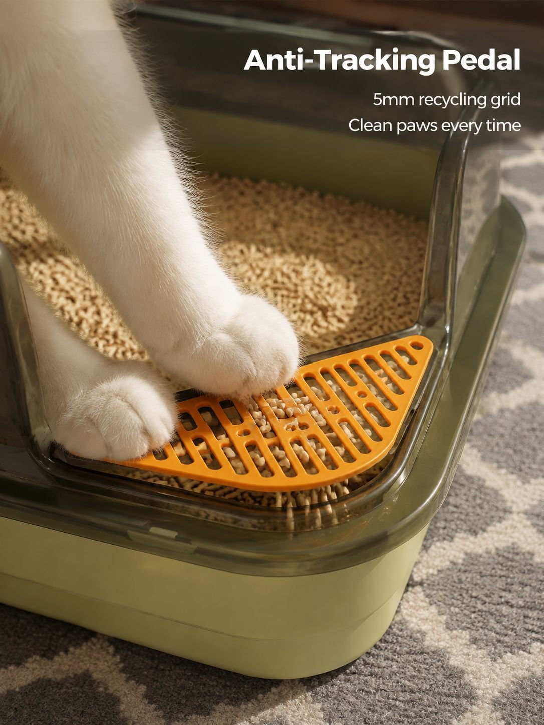 Extra Large Semi-Enclosed Splash-Proof Cat Sand Box